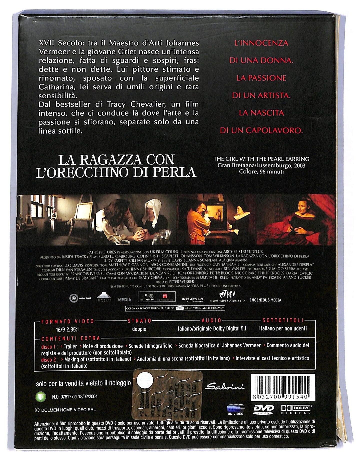 EBOND la ragazza con l'orecchino di perla DVD D774253
