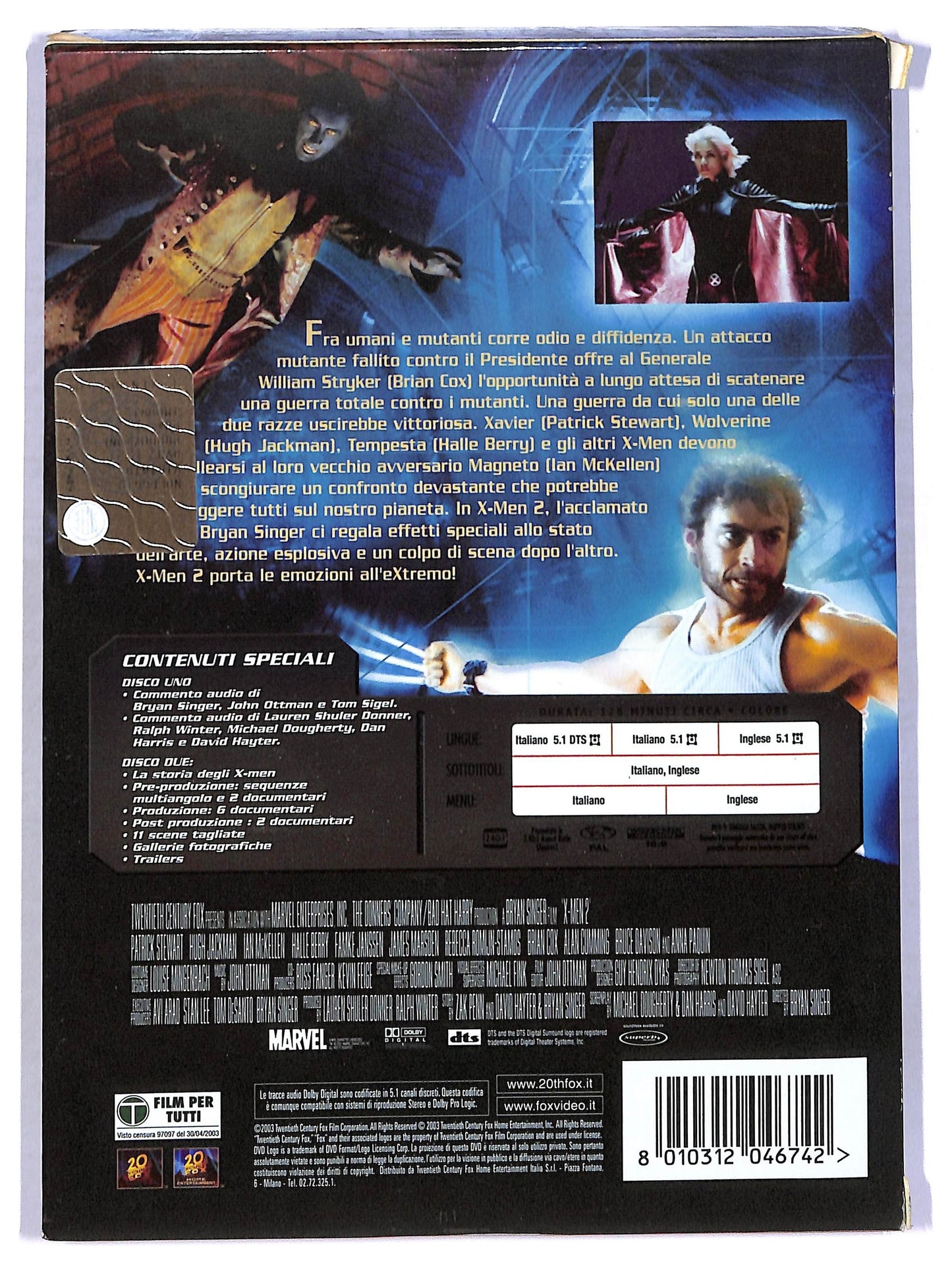 EBOND X-Men 2 (2 dischi) SPECIAL EDITION SLIPCASE DVD D774263