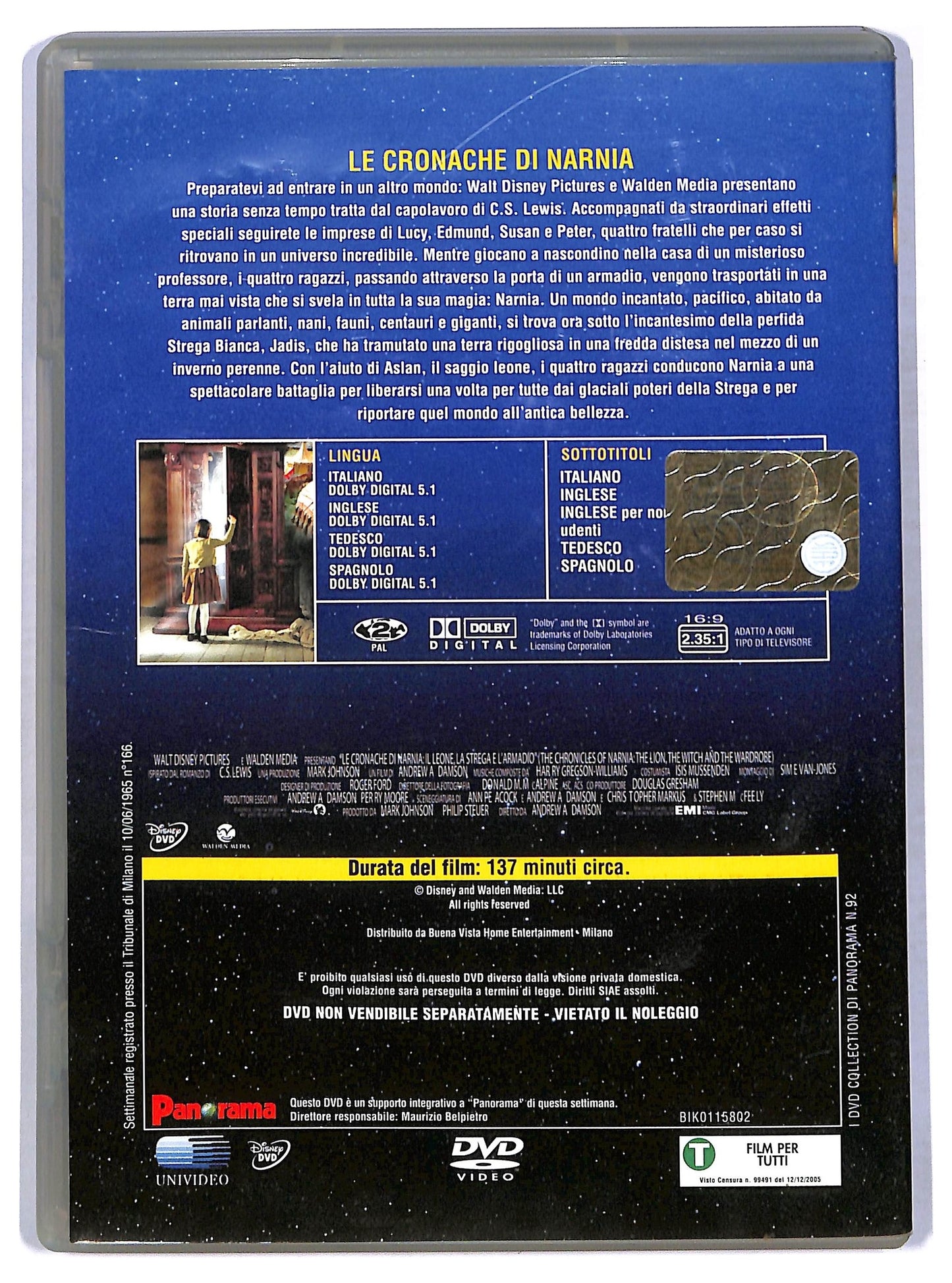 EBOND Le cronache di Narnia - Il leone, la strega e.. EDITORIALE DVD D774363
