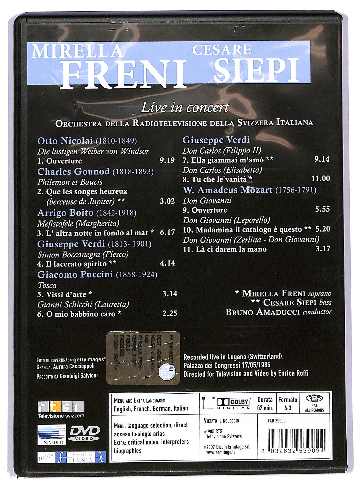 EBOND Mirella Freni e Cesare Siepi Live in Concert DVD D774662