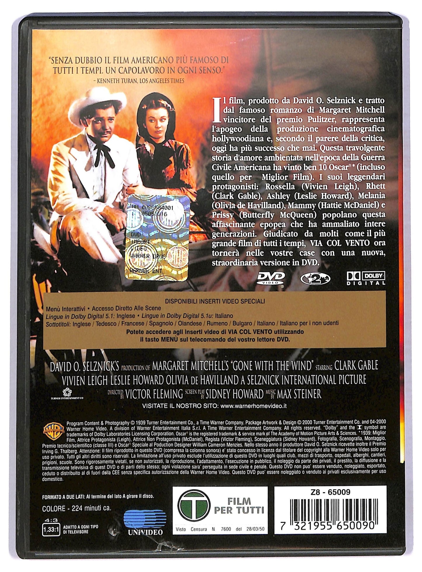 EBOND Via col vento DVD D774756