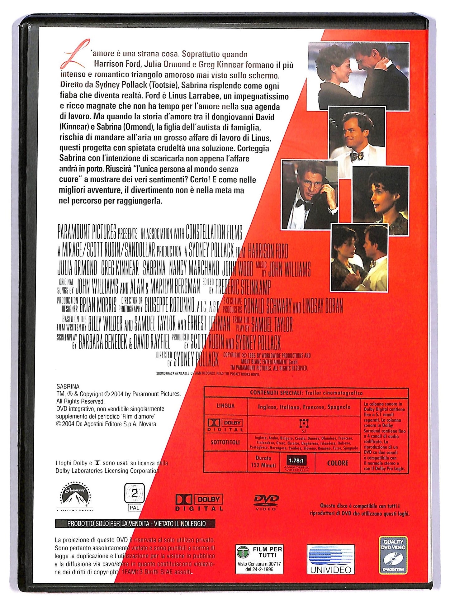EBOND Film d'amore - Sabrina EDITORIALE DVD D774765
