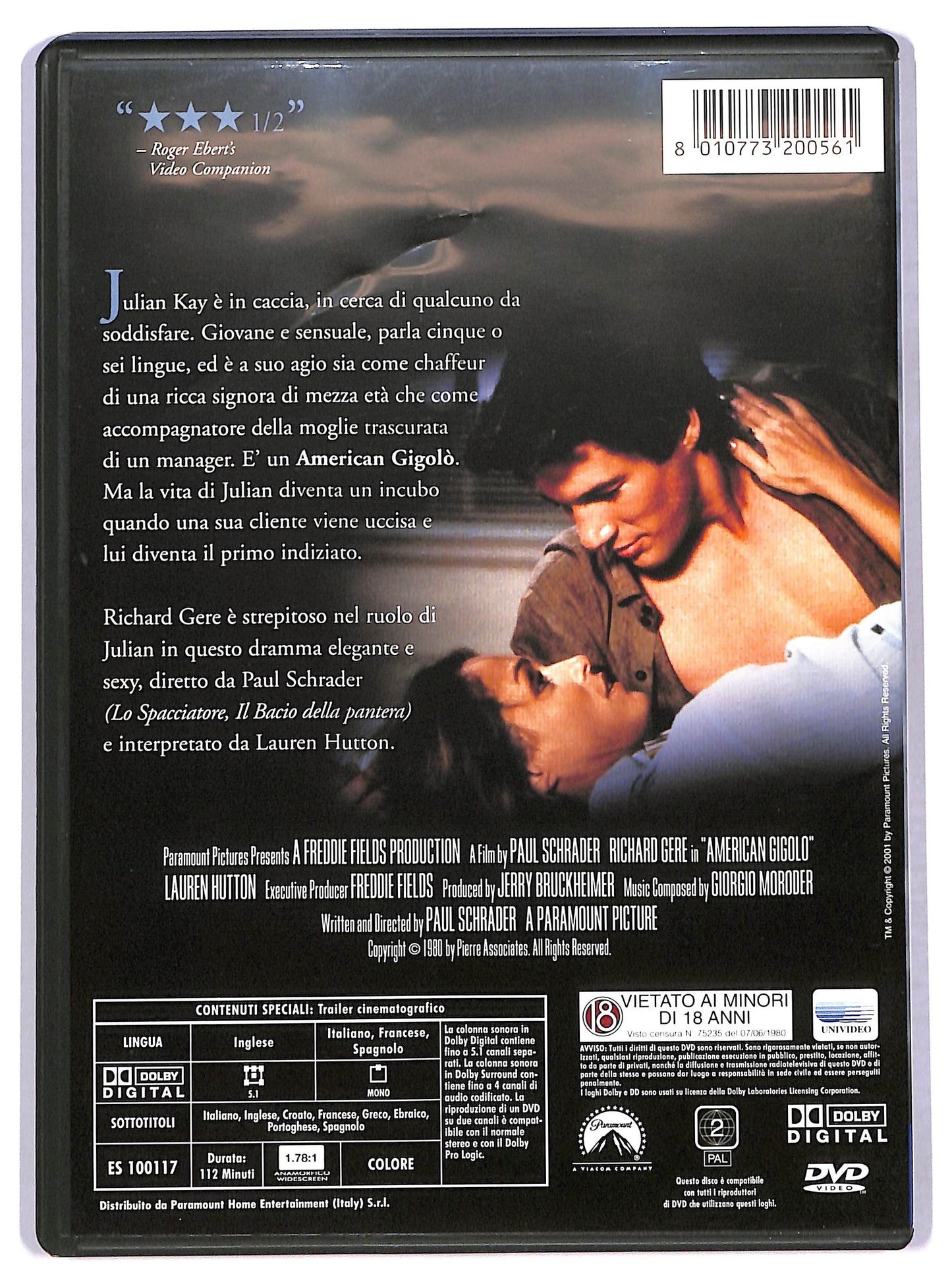 EBOND American Gigolo Con Richard Gere DVD D774826