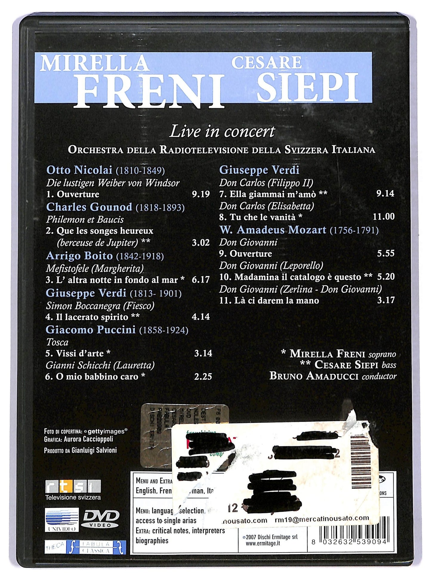 EBOND Mirella Freni e Cesare Siepi Live in Concert DVD D774909