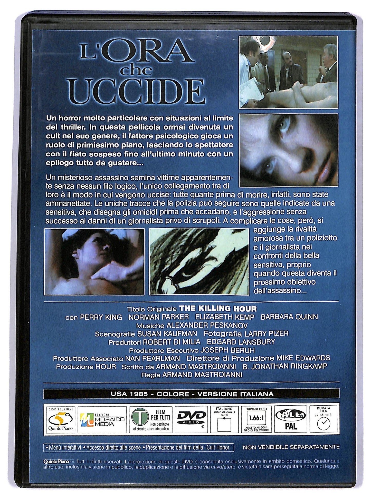 EBOND L'ora che uccide EDITORIALE DVD D774923