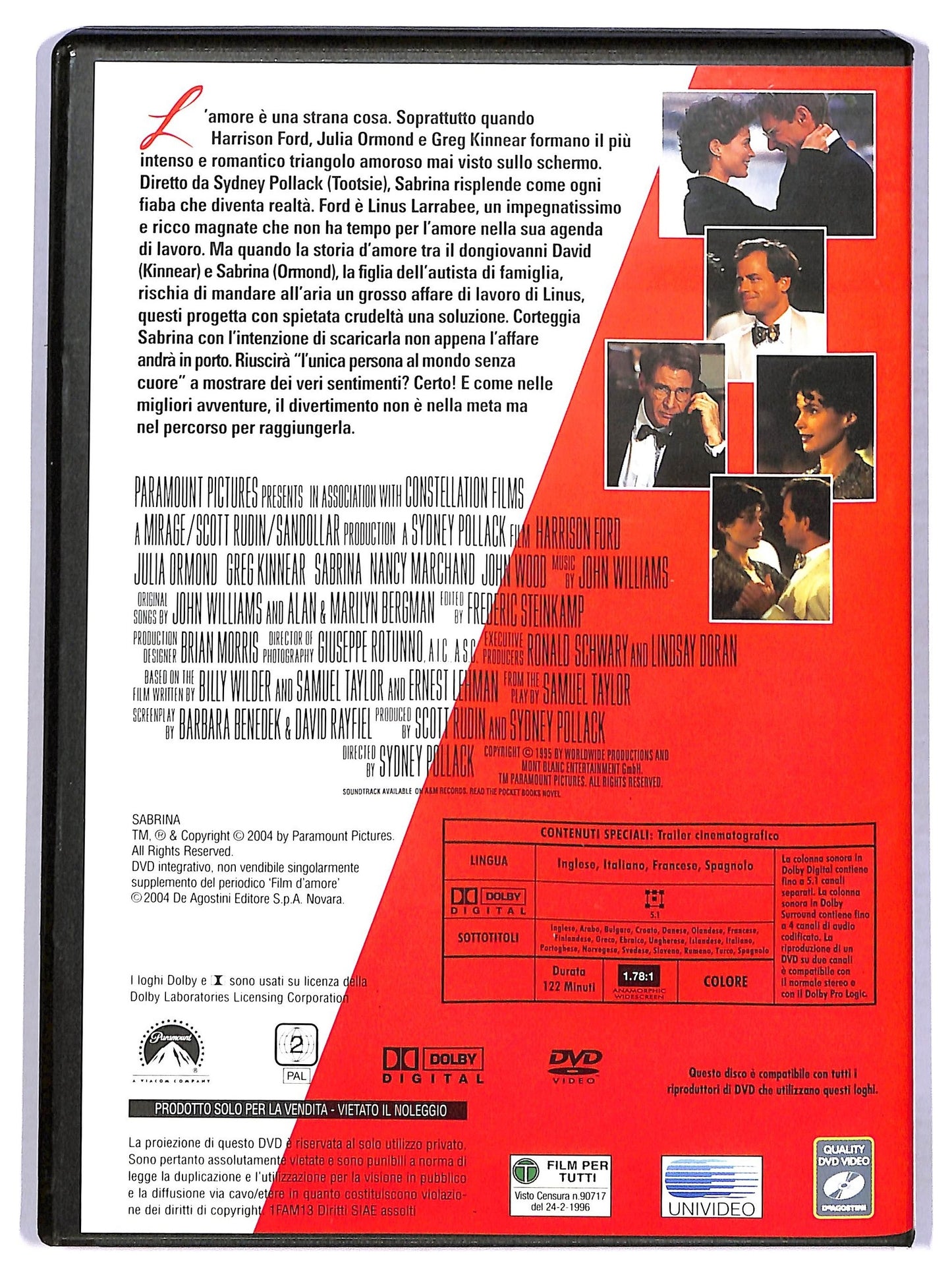 EBOND Film d'amore - Sabrina EDITORIALE DVD D775023