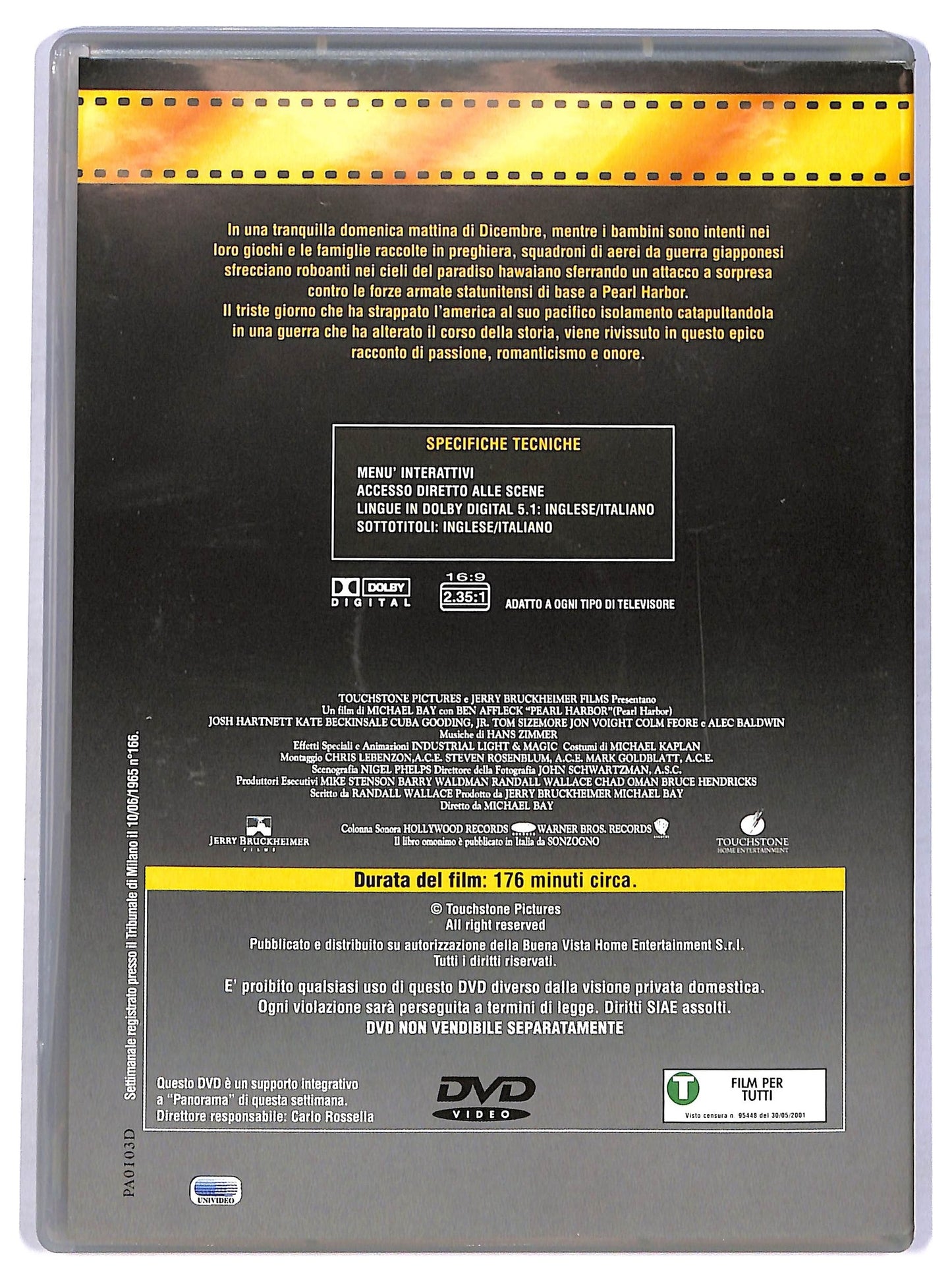 EBOND Pearl Harbor EDITORIALE DVD D775039