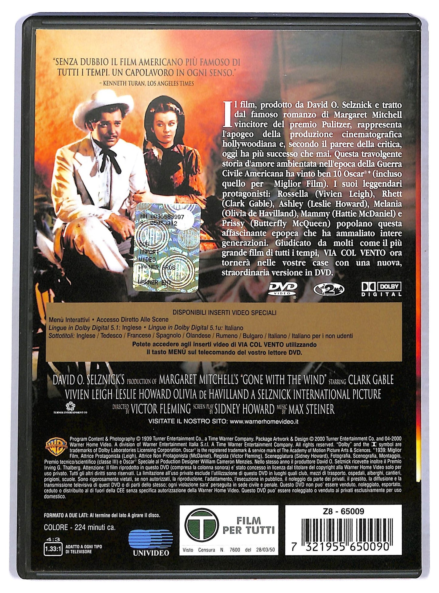 EBOND Via col vento DVD D775044