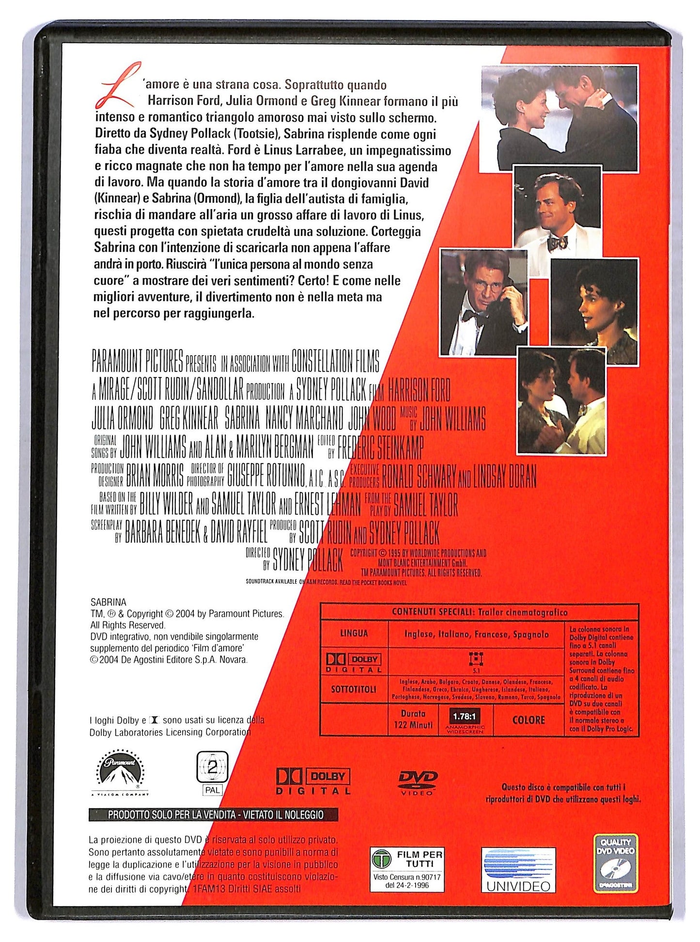 EBOND Film d'amore - Sabrina EDITORIALE DVD D775312