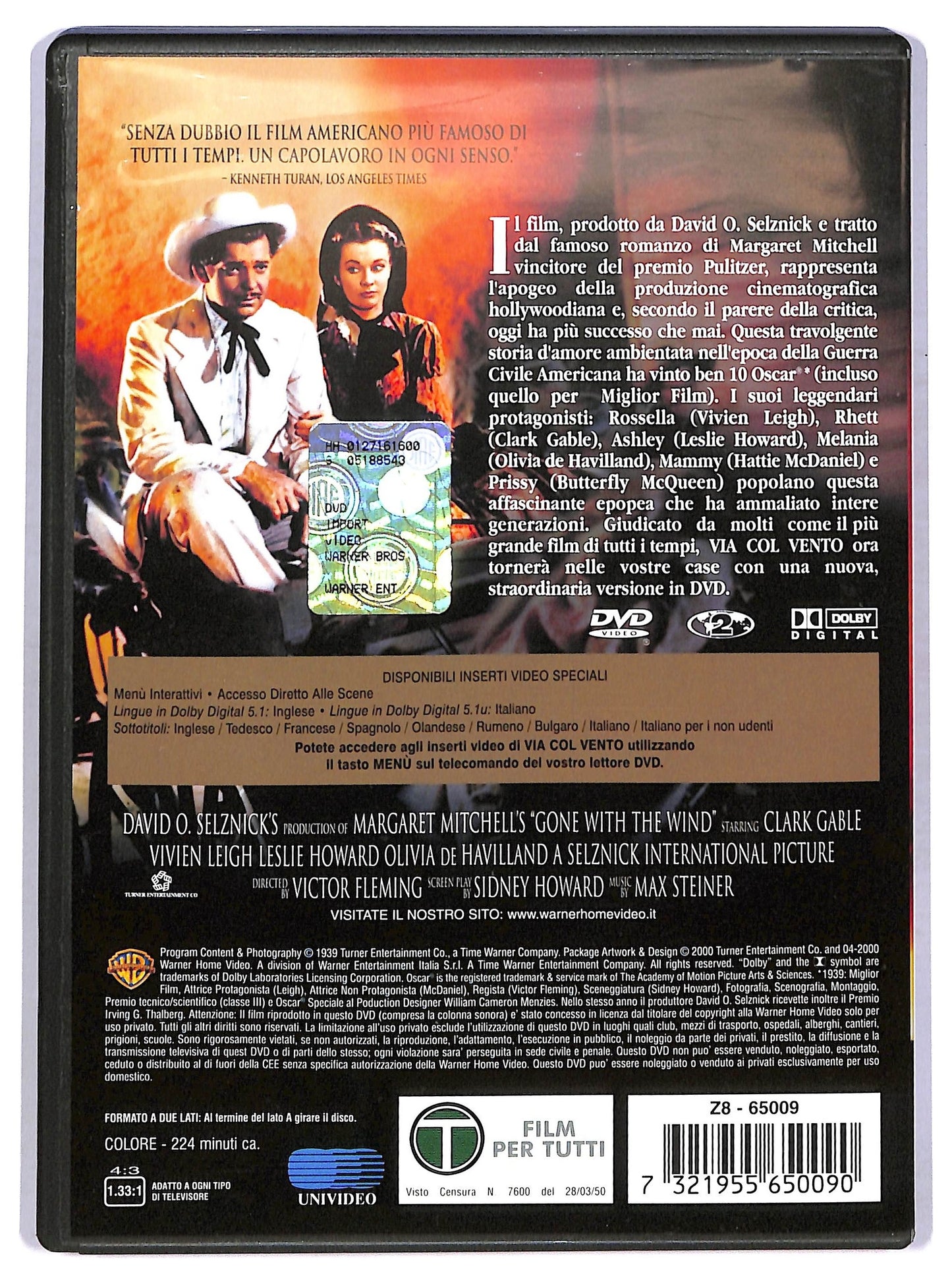 EBOND Via col vento DVD D775422