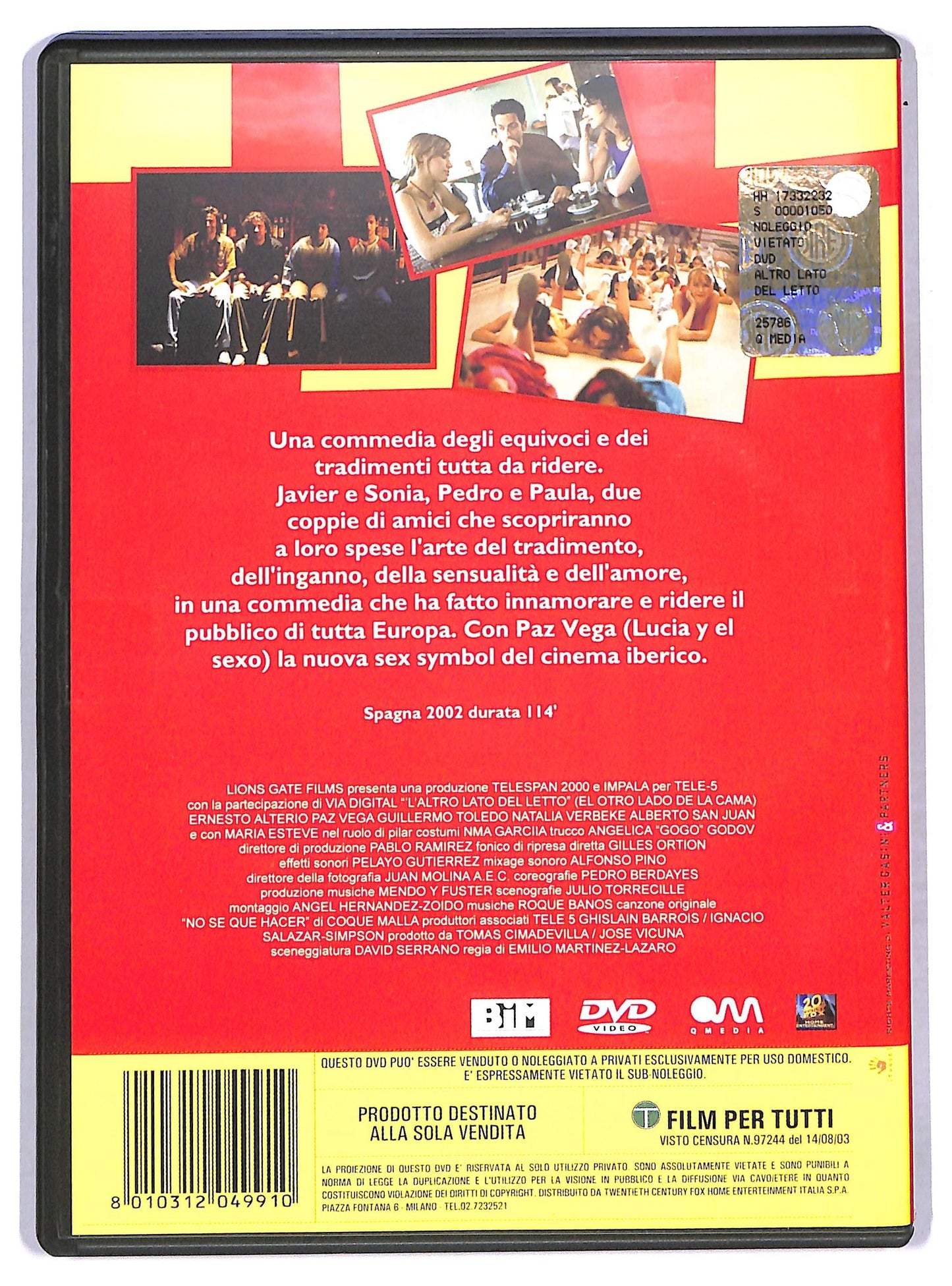 EBOND L'Altro Lato Del Letto DVD D775501