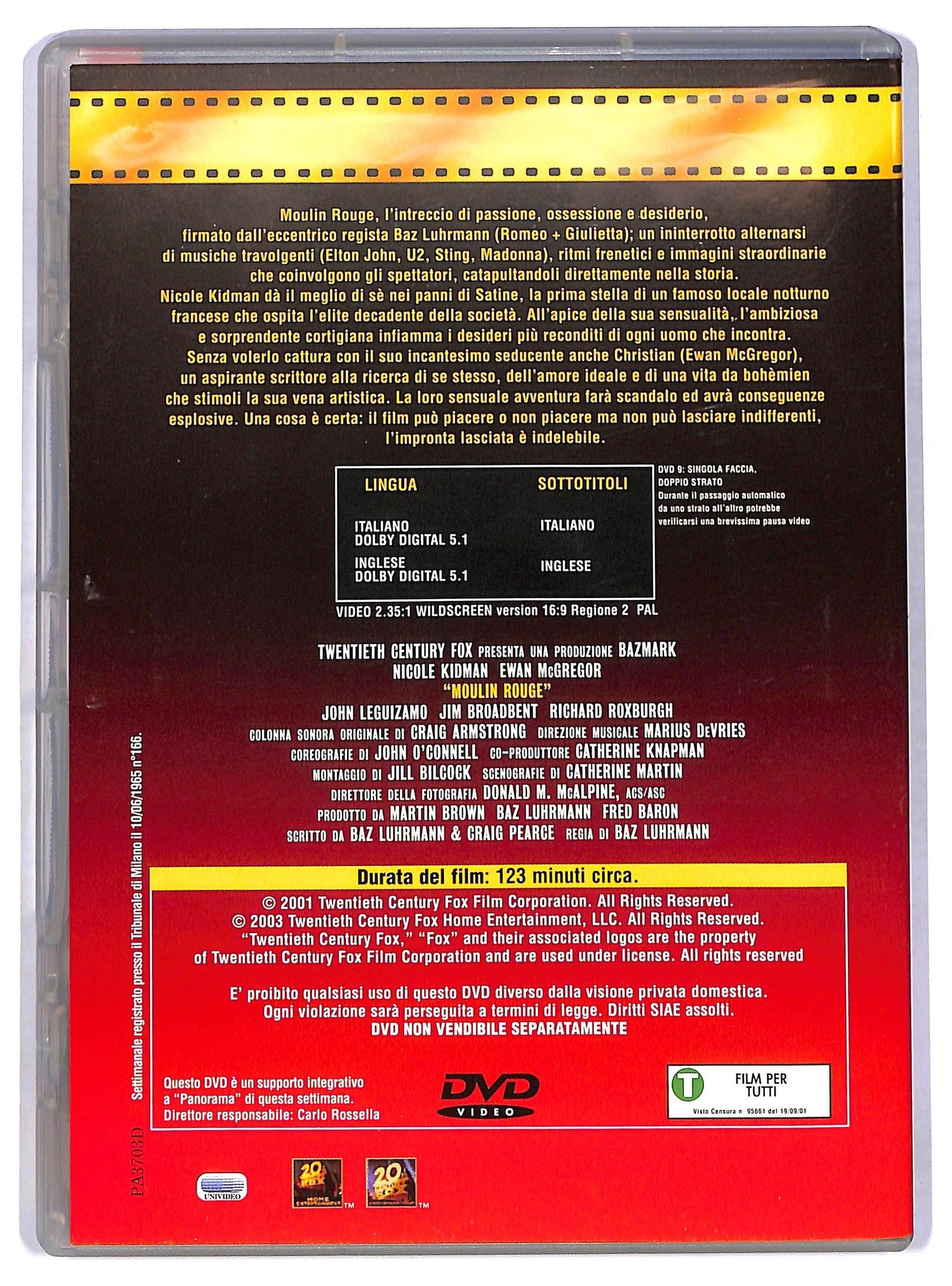 EBOND Moulin Rouge EDITORIALE DVD D775535