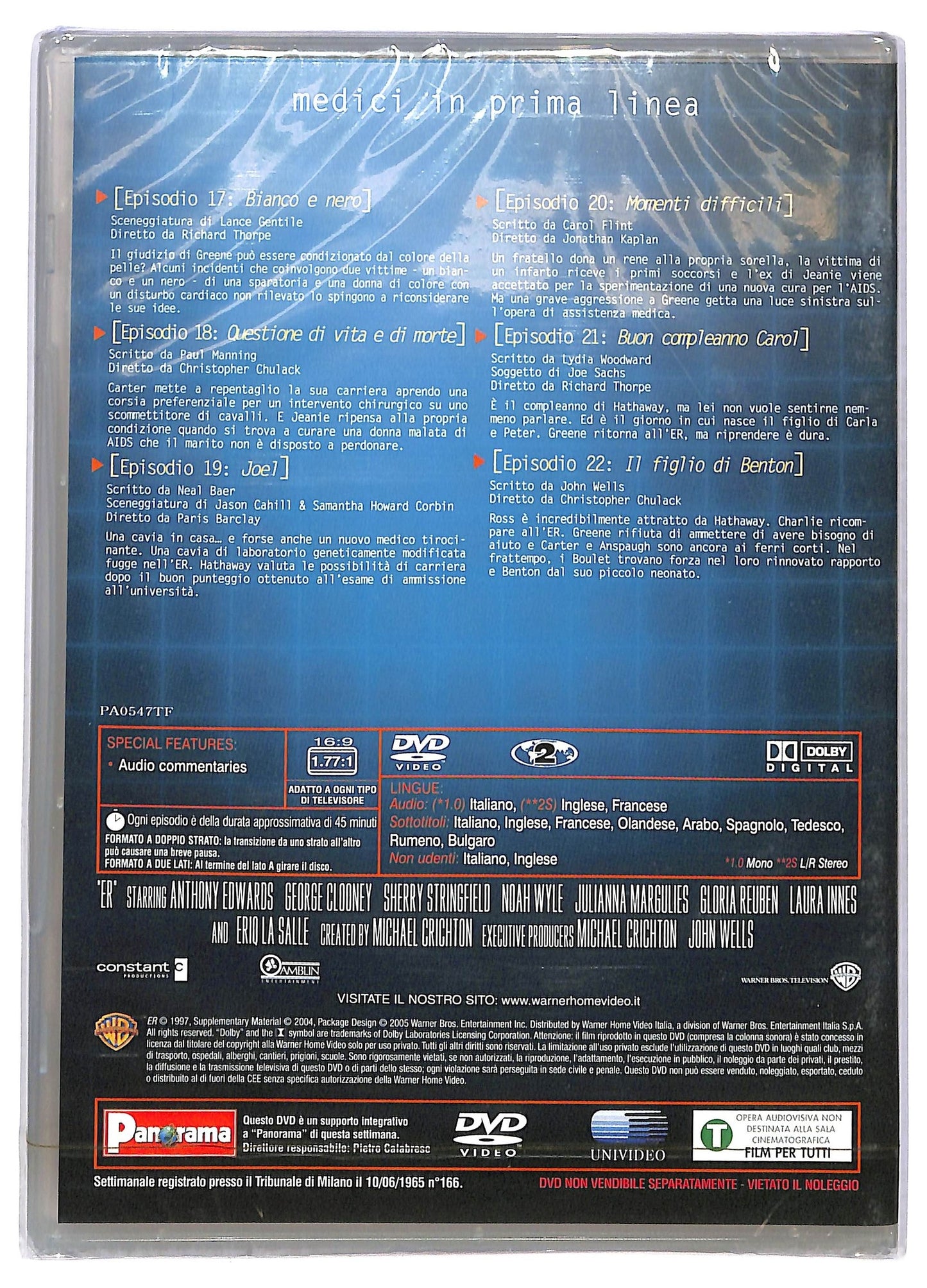 EBOND ER Medici In Prima Linea Anno 3 Episodi 17-22 EDITORIALE DVD D775717