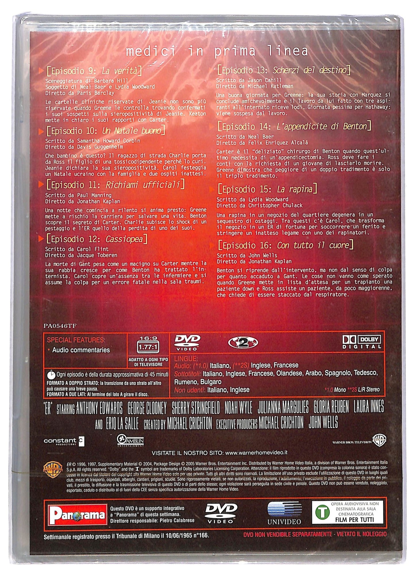 EBOND ER Medici In Prima Linea Anno 3 Episodi 9-16 EDITORIALE DVD D775718
