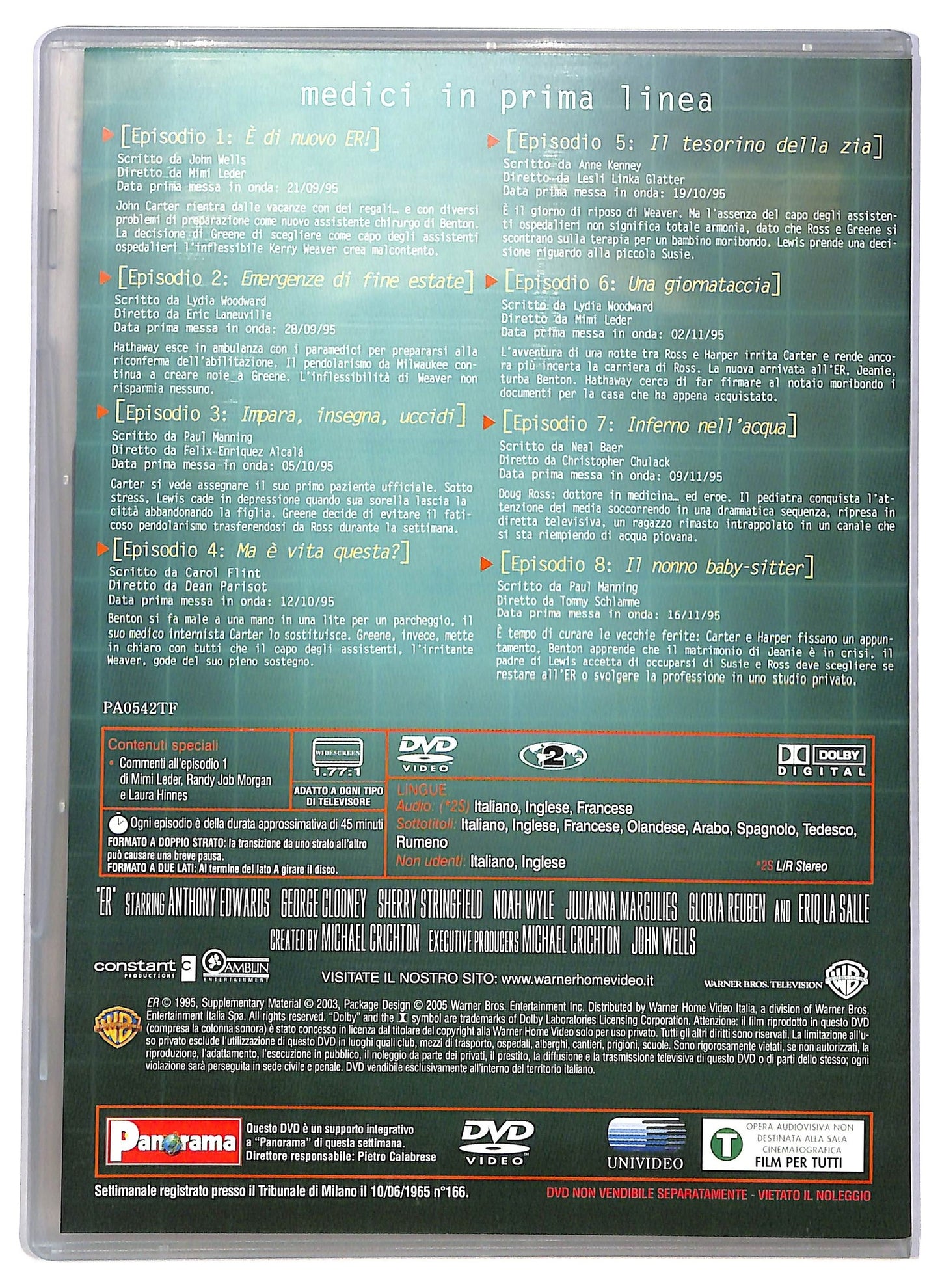 EBOND ER Medici In Prima Linea Anno2 Episodi 1-8 EDITORIALE DVD D775722