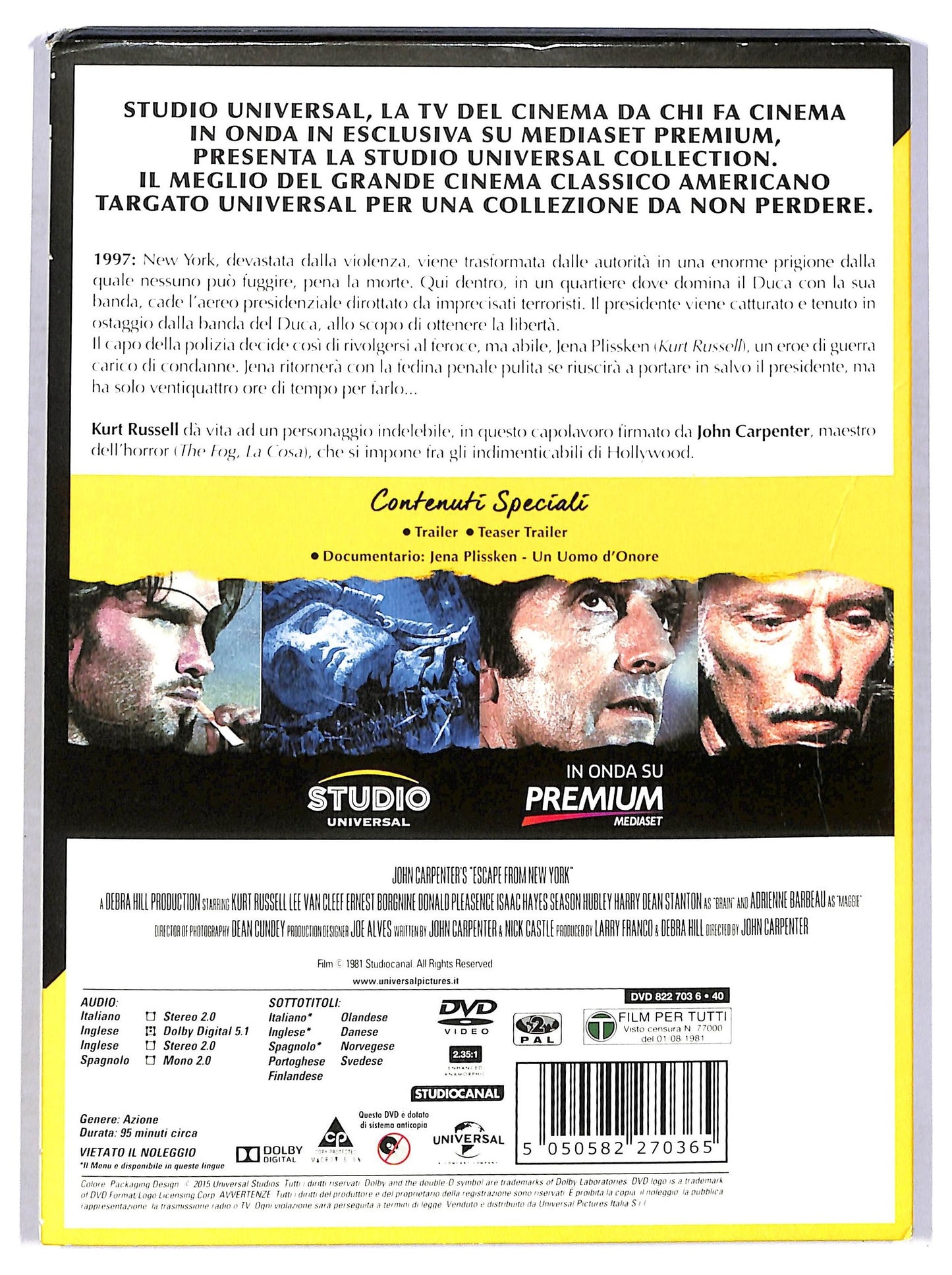 EBOND 1997: Fuga da New York Slipcase DVD D775802