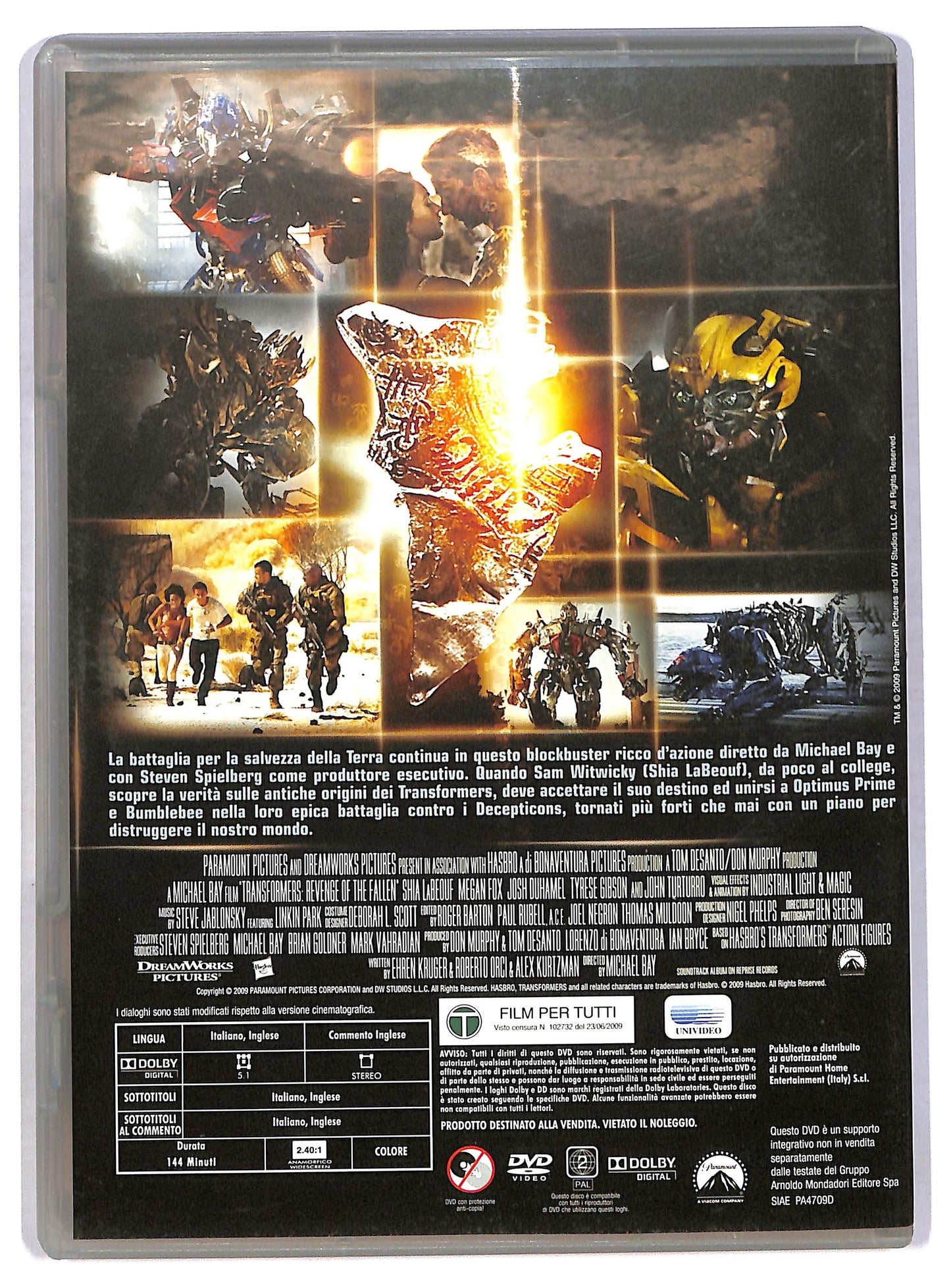 EBOND Transformers - La vendetta del caduto EDITORIALE DVD D775860