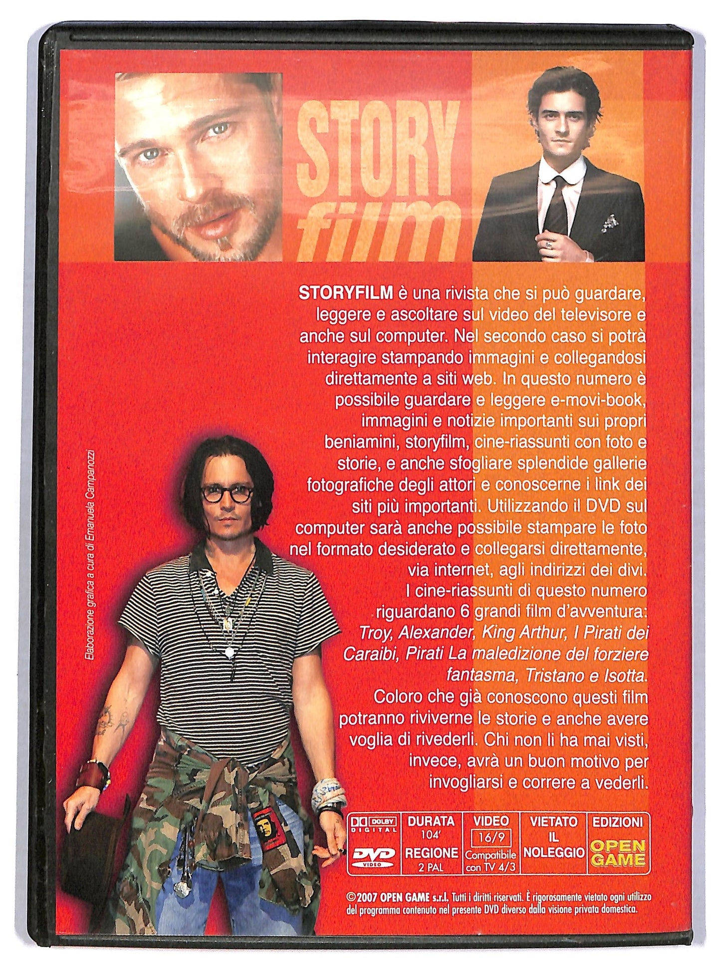 EBOND Story Film - Brad Pitt - Orlando Bloom - Johnny Depp EDITORIALE DVD D776004
