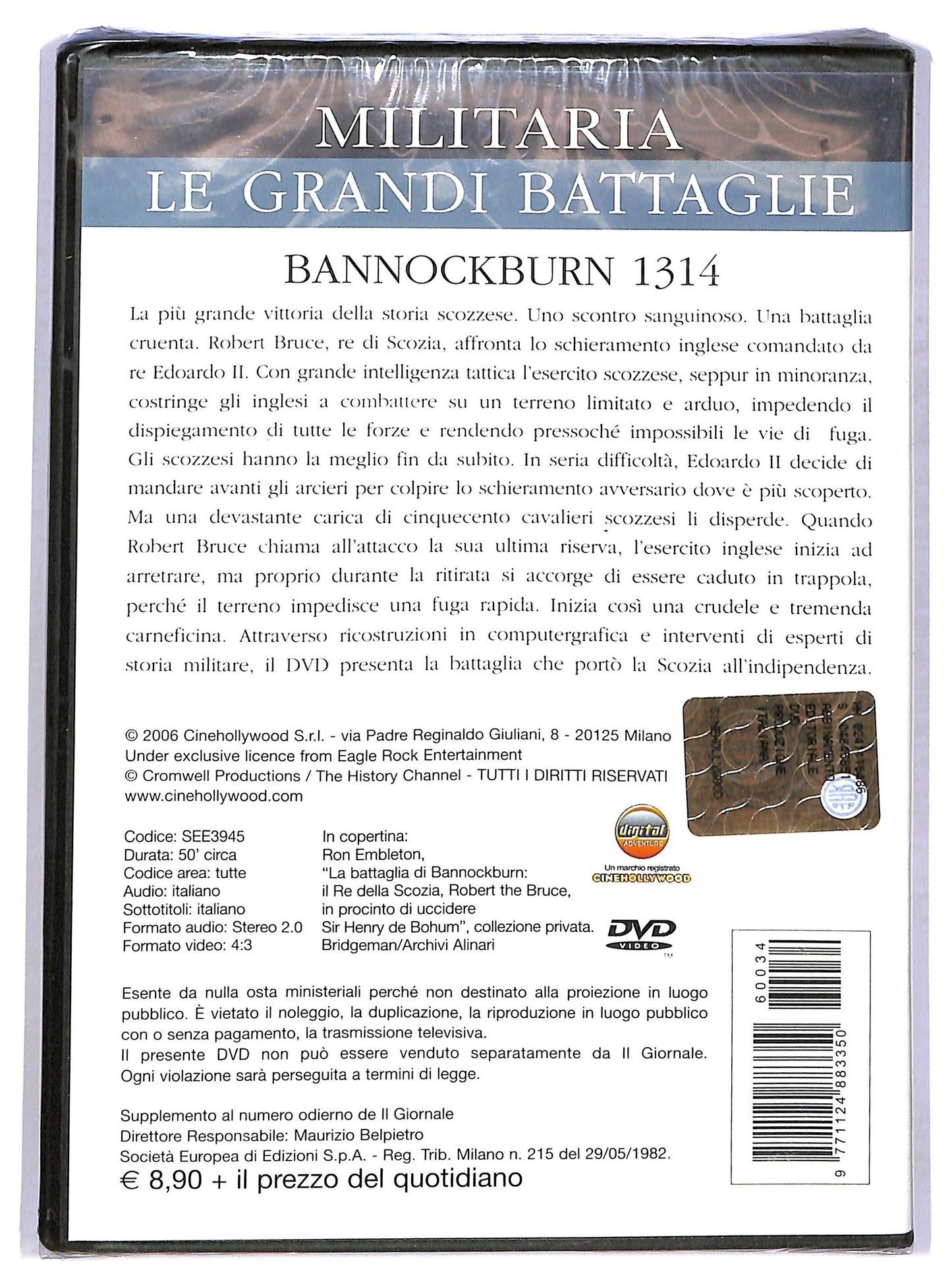 EBOND Le Grandi Battaglie Bannockburn 1314 vol.34 EDITORIALE DVD D776134