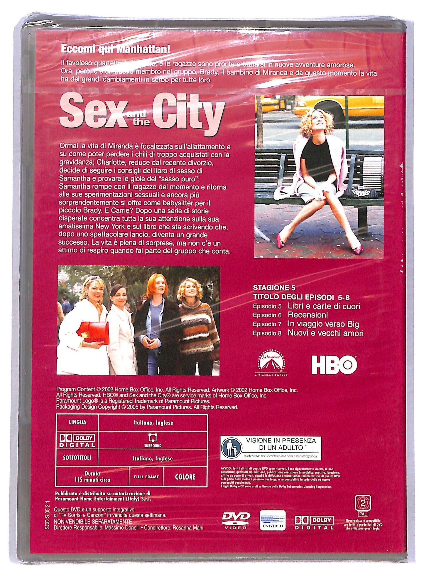 EBOND Sex And The City Stagione 5 Epsiodi 5-8 EDITORIALE DVD D776136