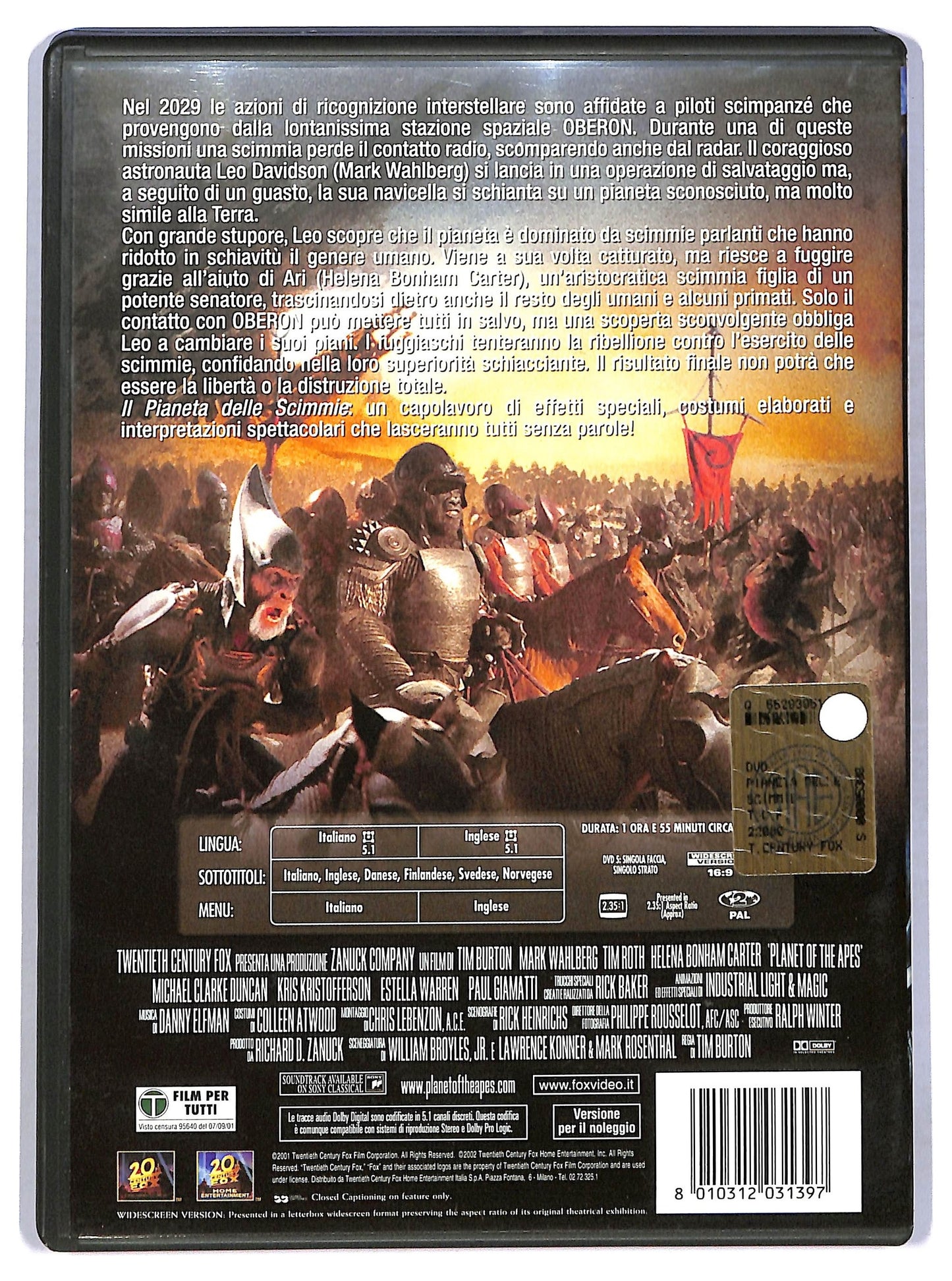 EBOND Planet of the Apes - IL Pianeta delle Scimmie NOLEGGIO DVD D776434