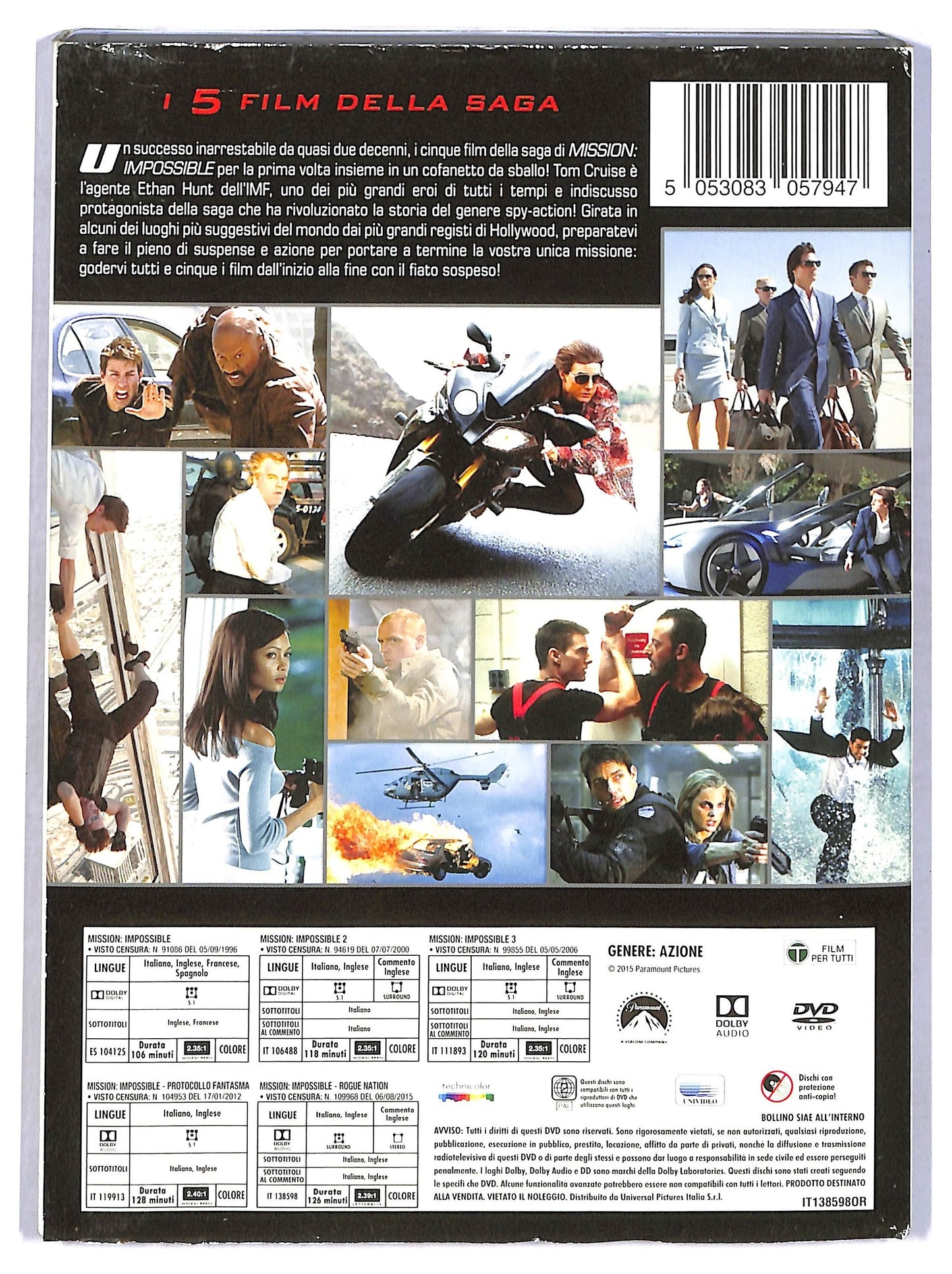 EBOND Mission. Impossible 5 Movie Collection (Box 5 Dvd) DVD D776437