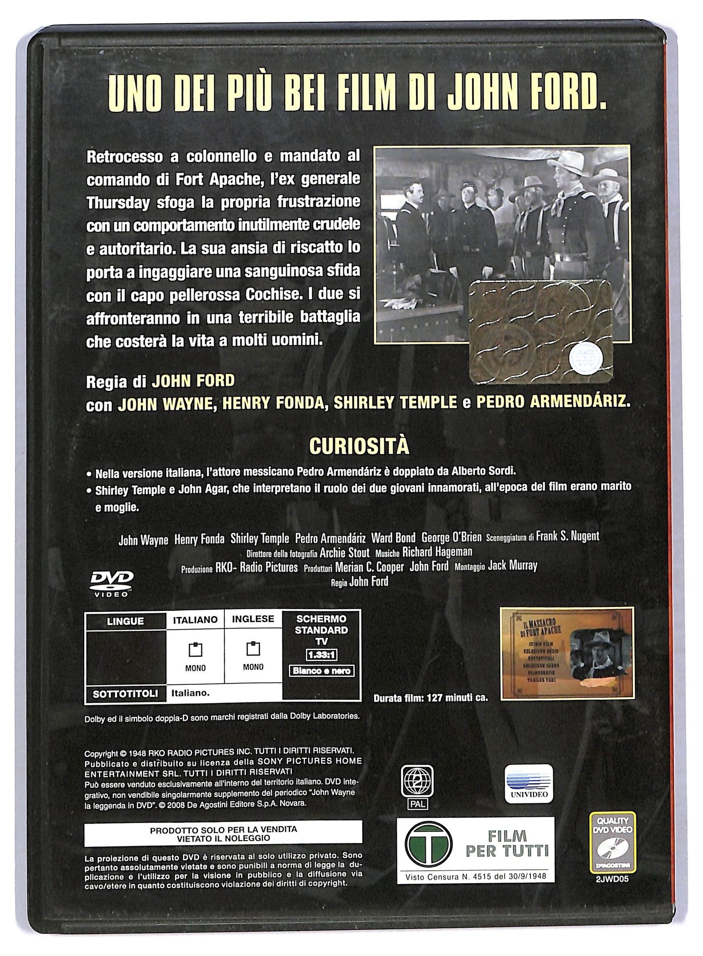 EBOND Il massacro di Fort Apache EDITORIALE DVD D776446
