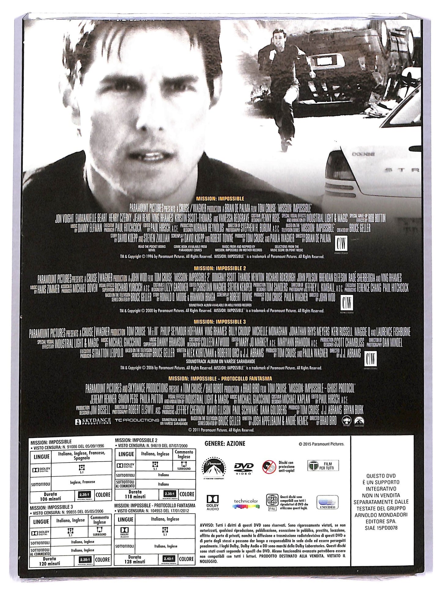 EBOND Mission: Impossible Collection Include i 4 Film Slipcase EDITORIALE DVD D776557