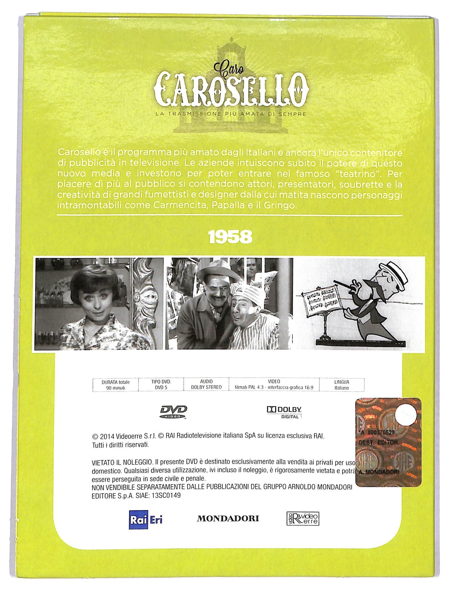 EBOND Caro Carosello - La Trasmissione Piu Amata Di Sempre 1958 EDITORIALE DVD D776634