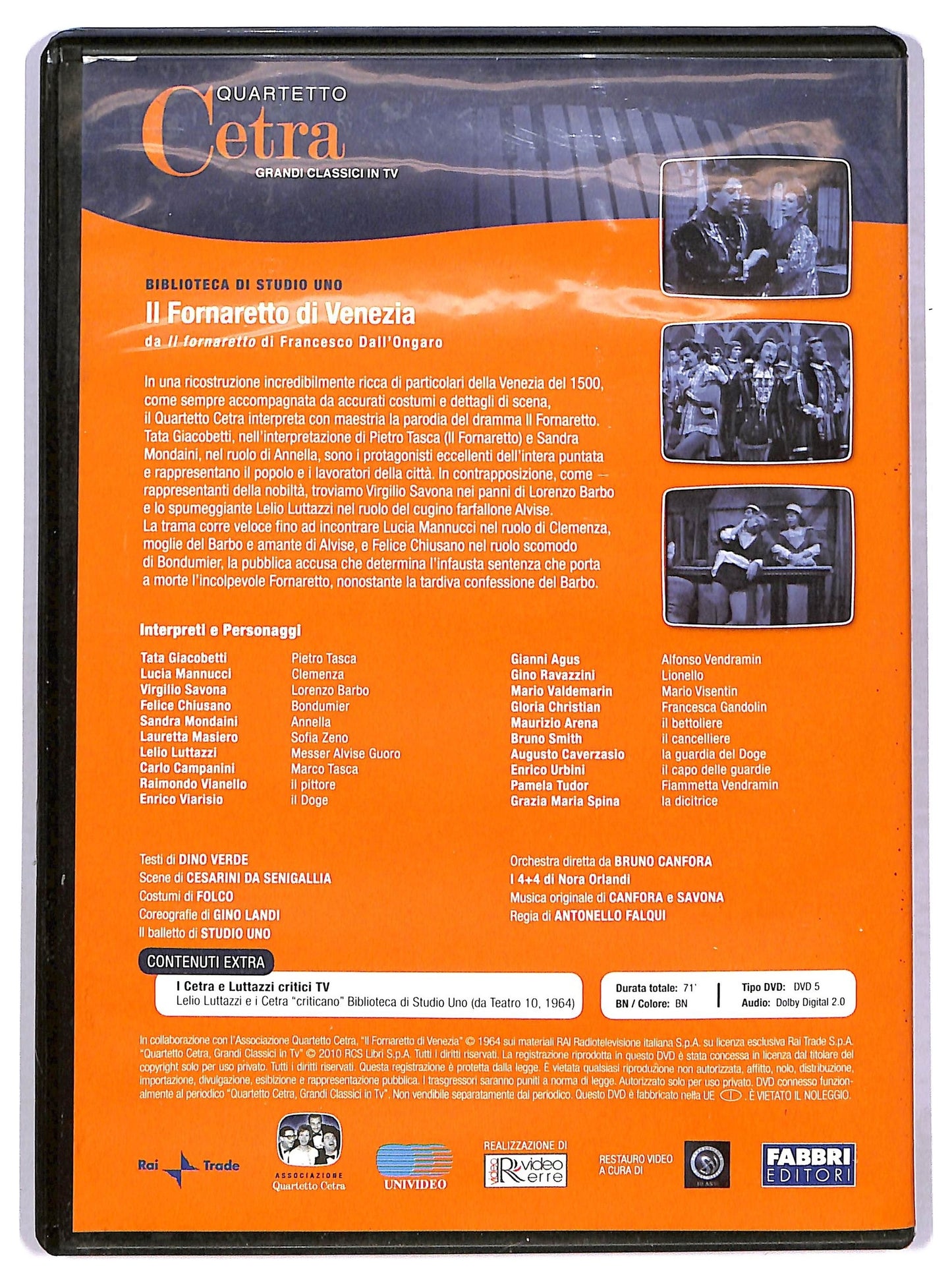 EBOND IL Fornaretto Di Venezia - Quartetto Cetra EDITORIALE DVD D776743