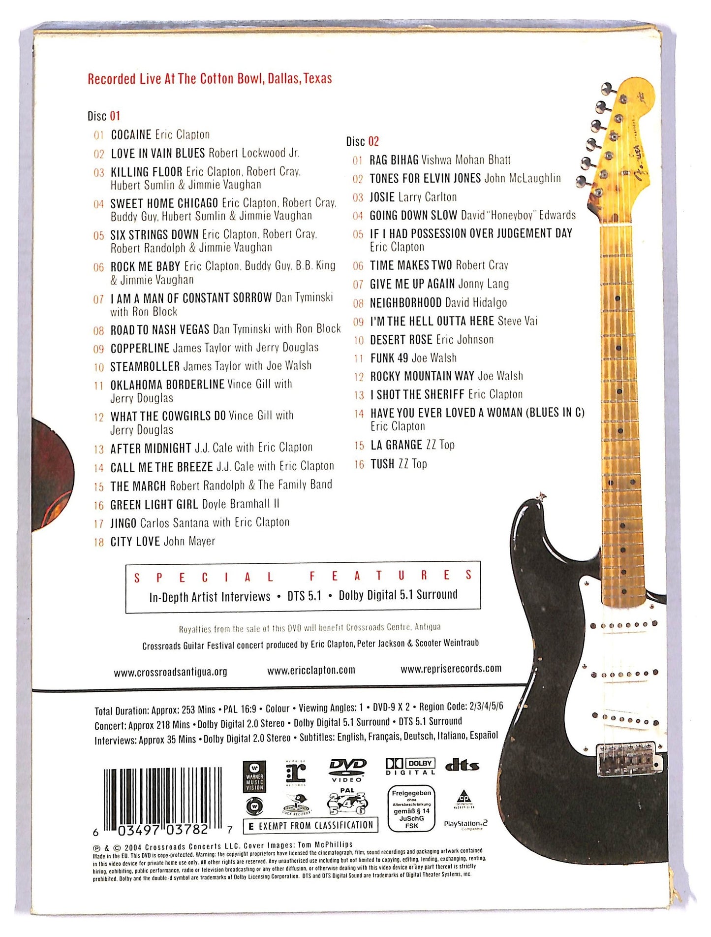 EBOND Eric Clapton Crossroads - Guitar Festival Slipcase DVD D776748