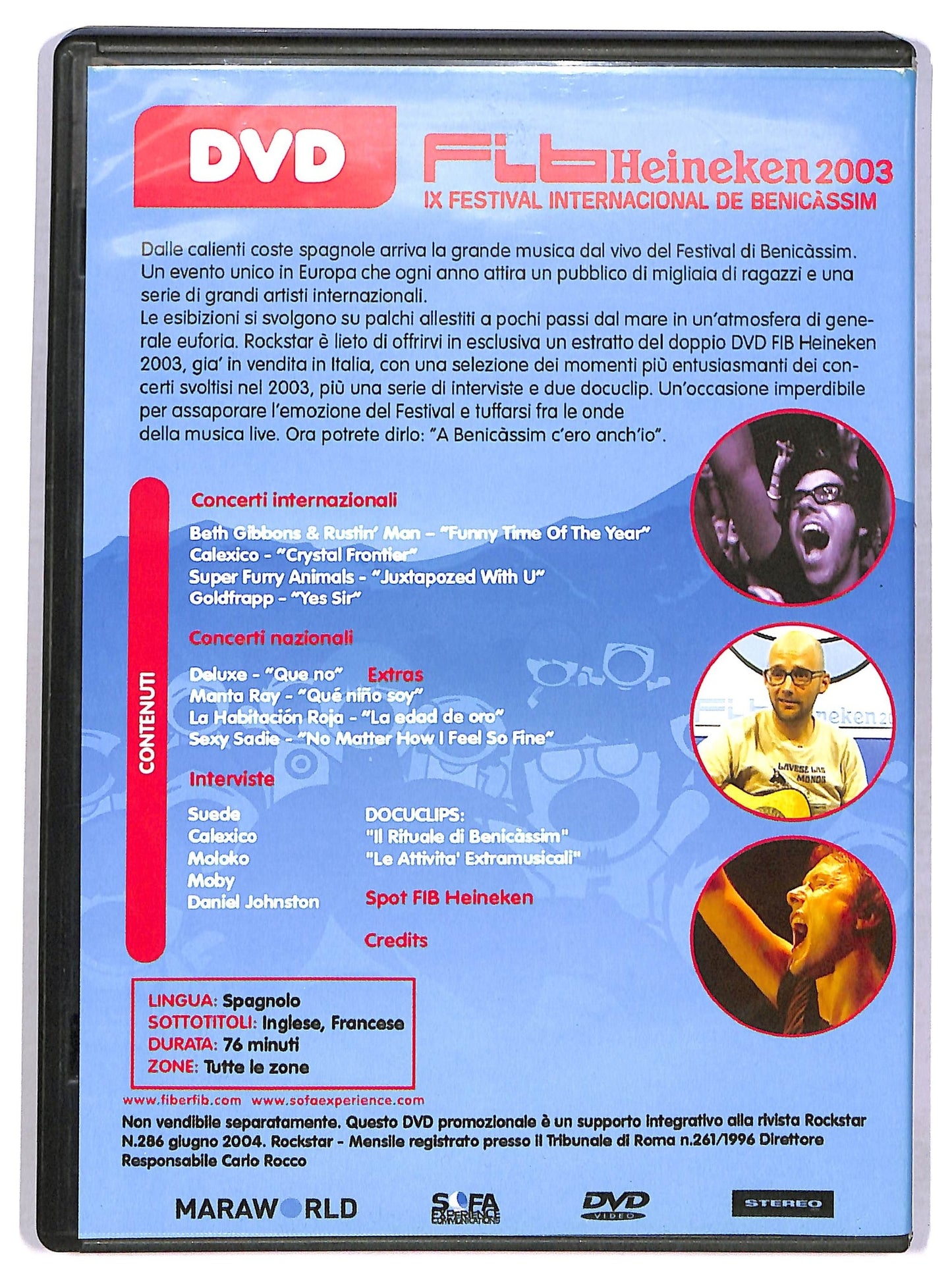 EBOND Fib Heineken 2003 IX Festival International De Benicassim EDITORIALE DVD D776817