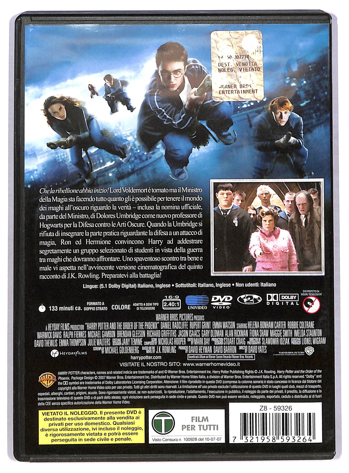 EBOND Harry Potter e l'ordine della fenice - Disco Singolo DVD D776844