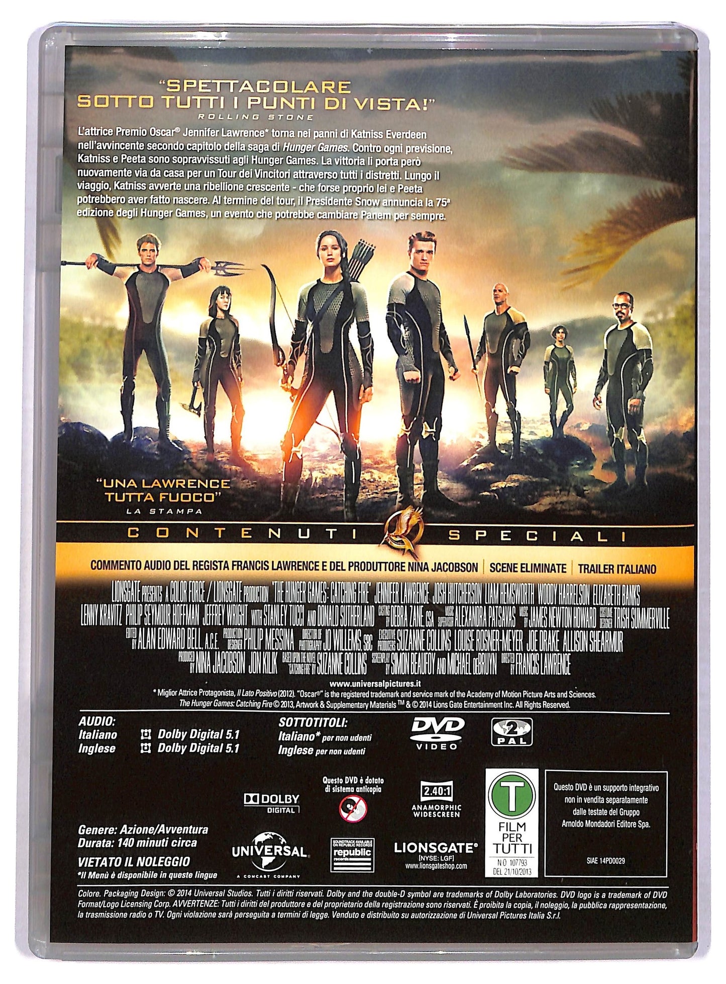 EBOND Hunger Games: La ragazza di fuoco EDITORIALE DVD D776852