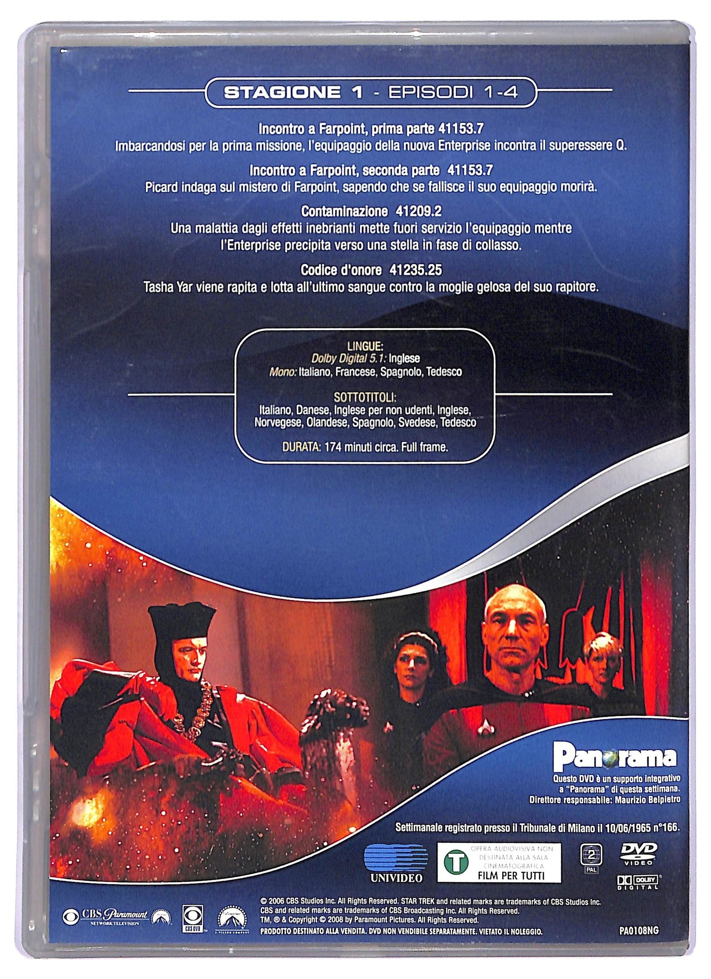 EBOND Star Trek The Next Generation Stagione 1 Epsiodi 1 - 4 EDITORIALE DVD D776904