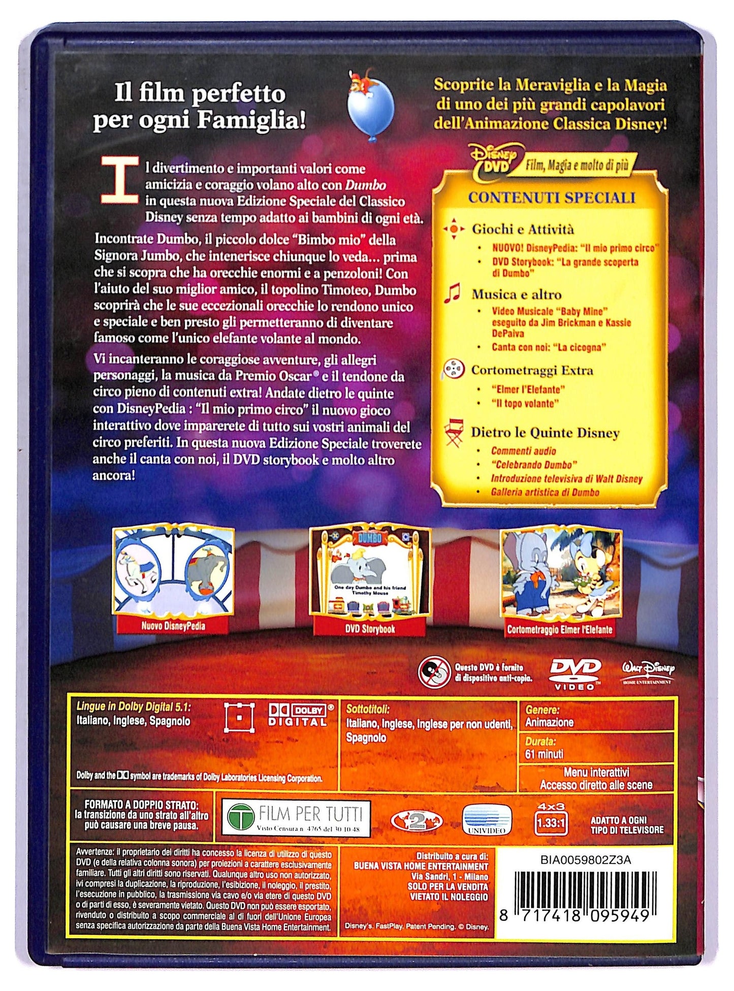 EBOND Dumbo Special Edition I Classici Disney DVD D776926
