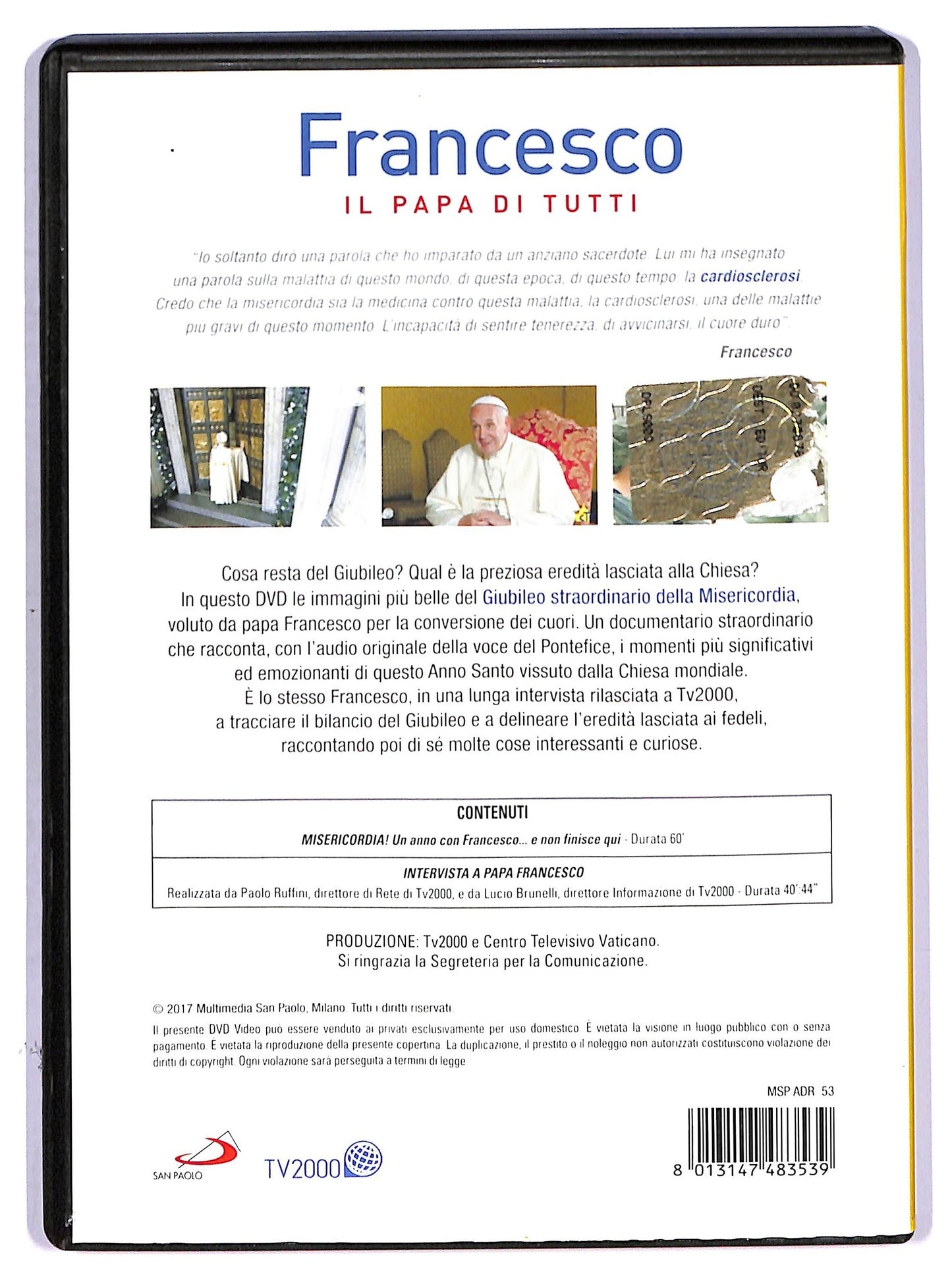 EBOND Francesco IL Papa Di Tutti EDITORIALE DVD D776956