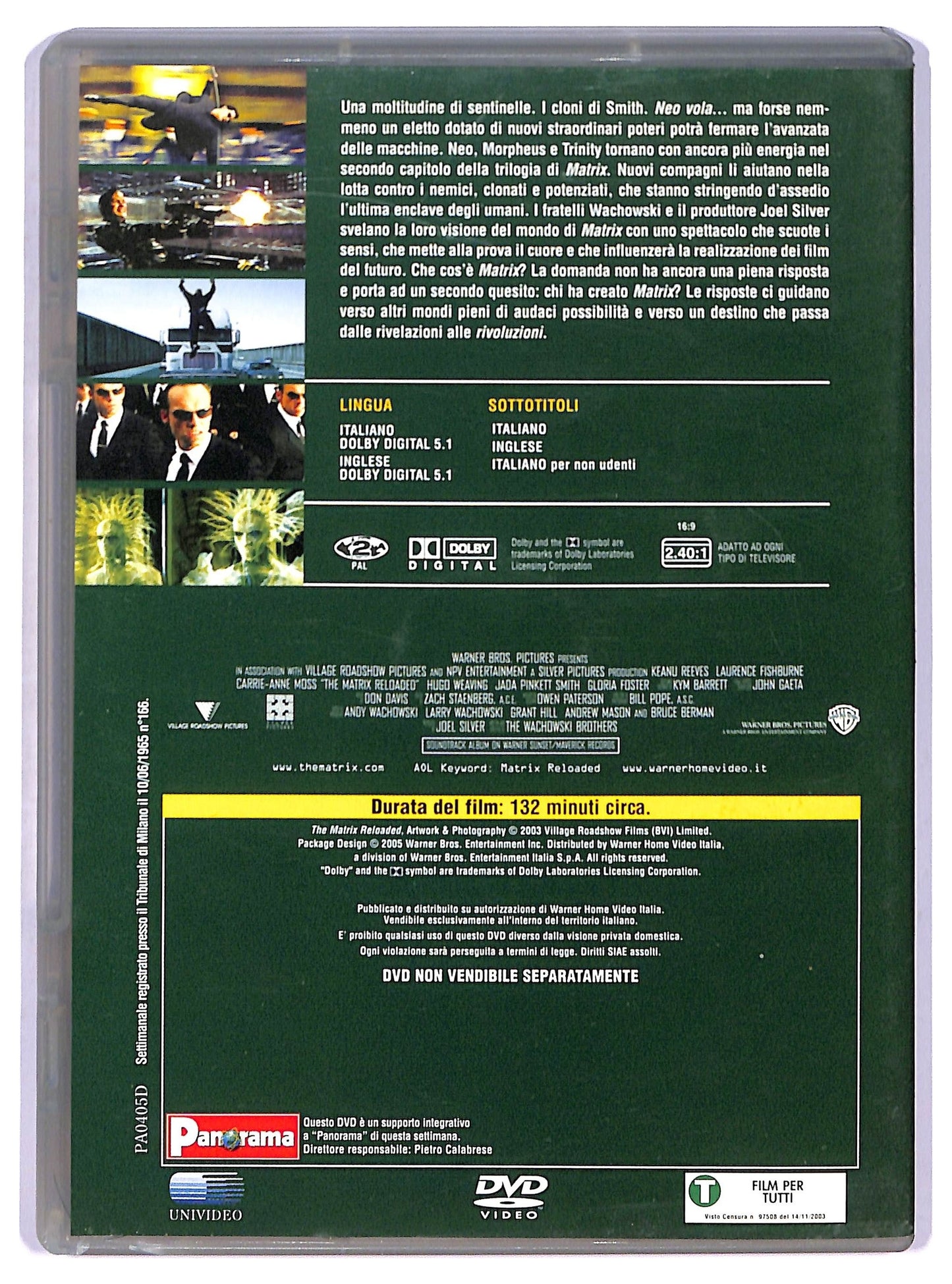 EBOND Matrix Reloaded EDITORIALE DVD D777041