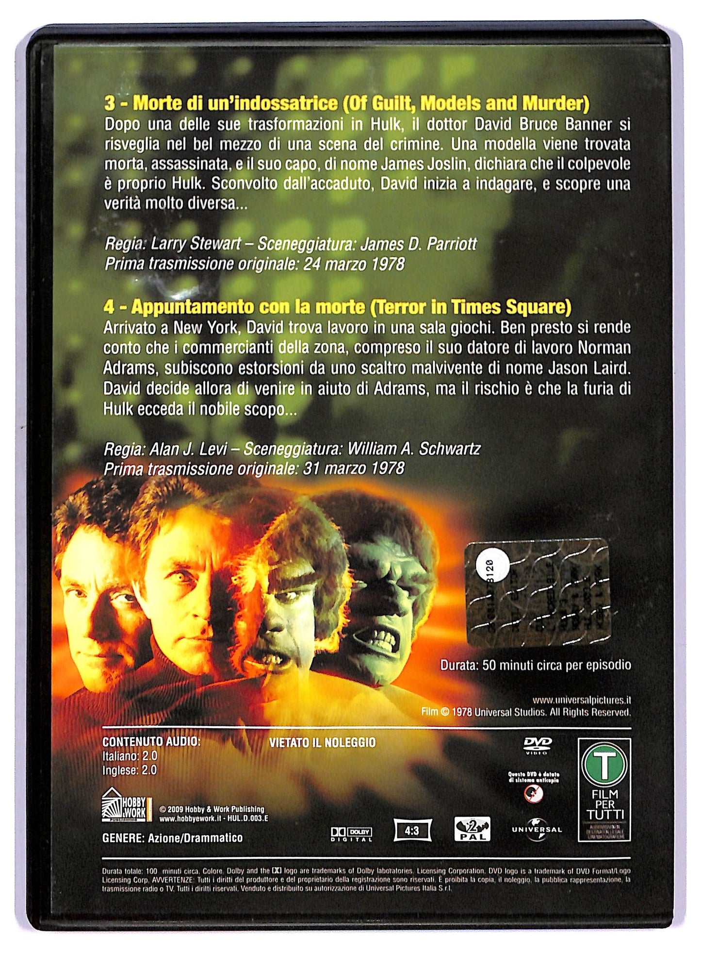 EBOND L'Incredibile Hulk Stagion1 Episodi 3 - 4 EDITORIALE DVD D777052