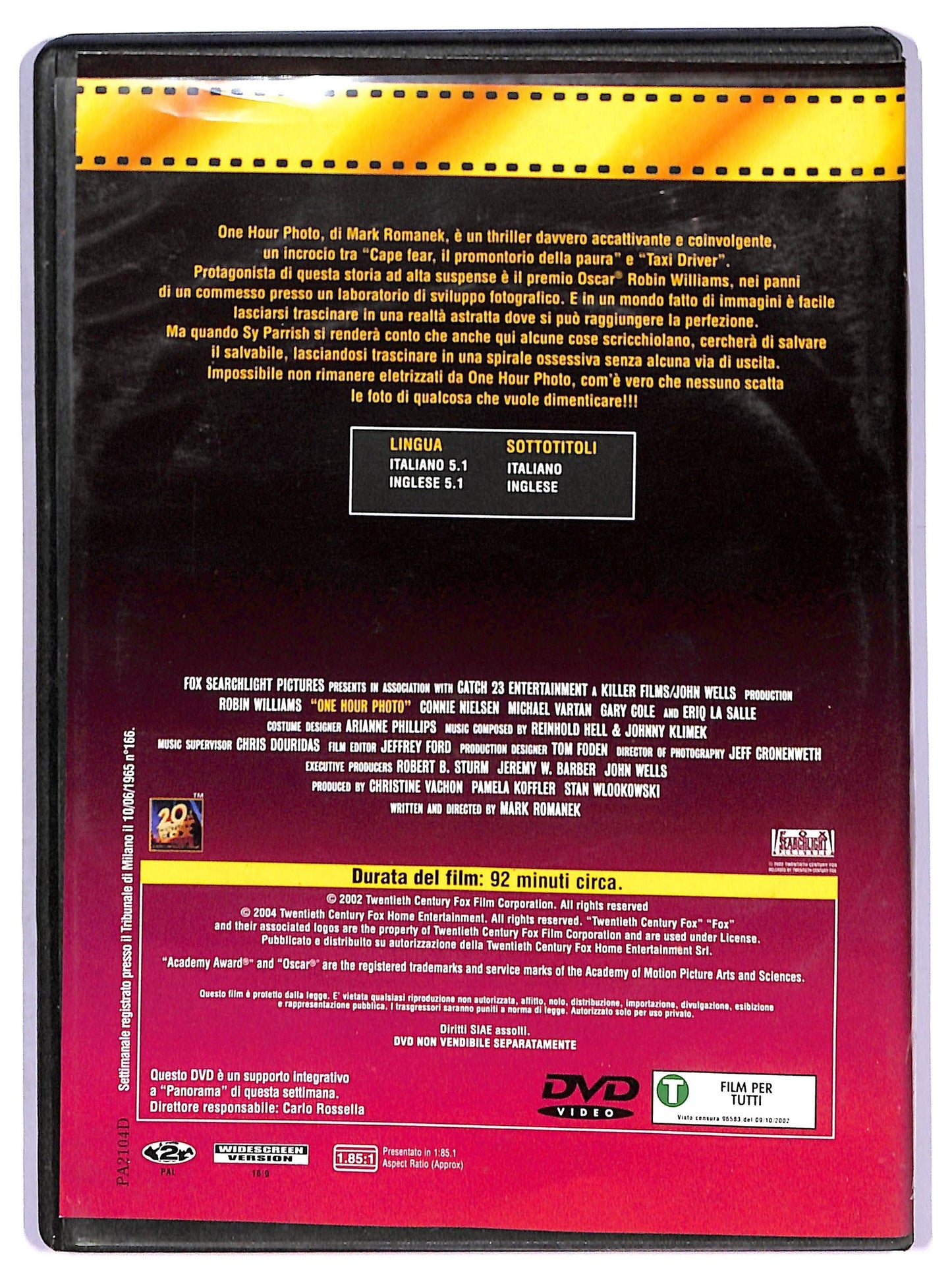 EBOND One Hour Photo EDITORIALE DVD D777064