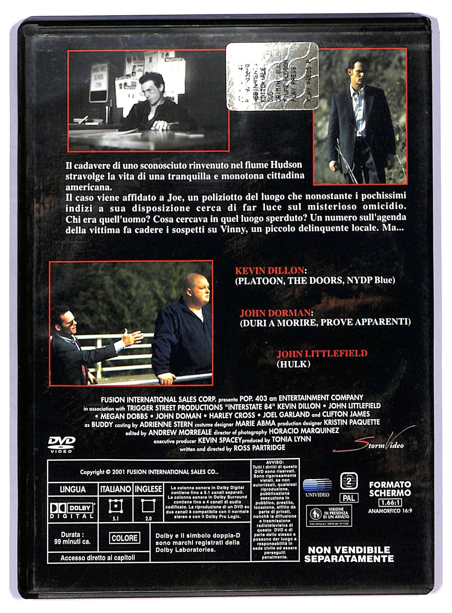 EBOND Crimini sul fiume Hudson EDITORIALE DVD D777112