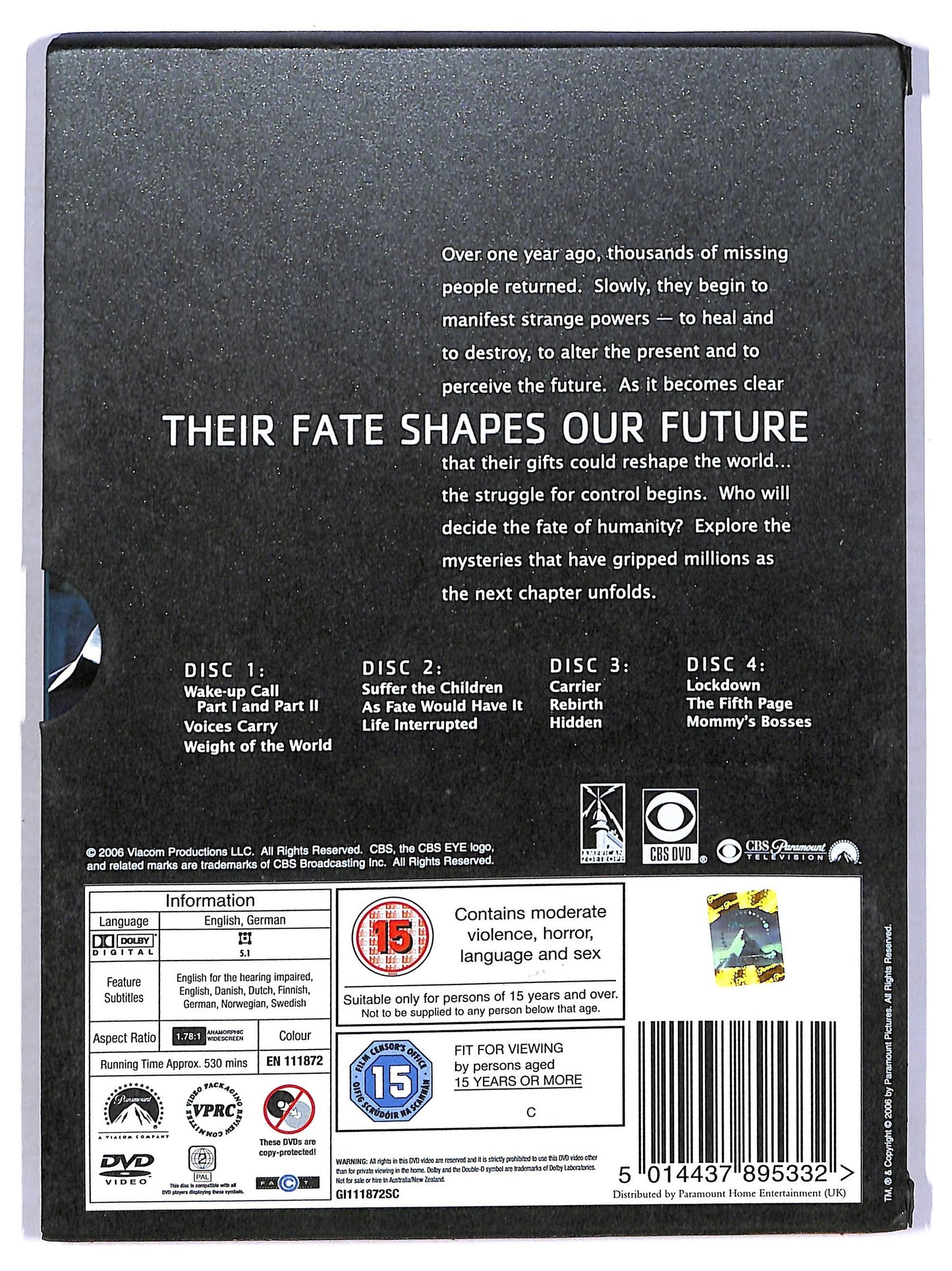 EBOND The 4400 - Season 2 ( UK Version ) Slipcase 4 Dischi DVD D777207