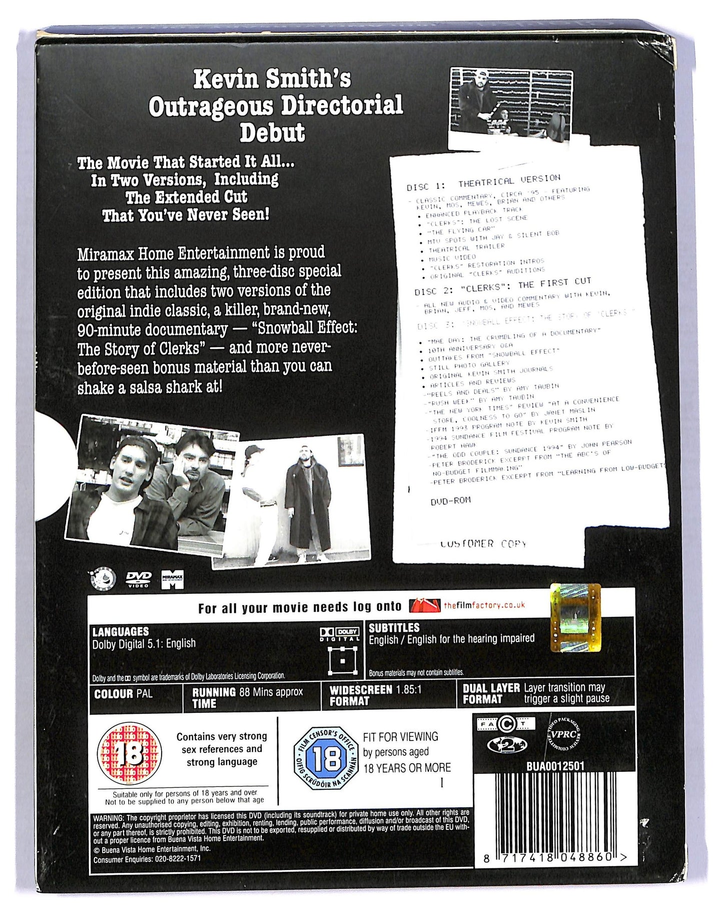 EBOND Clerks. X 10th Anniversary 3 Disc Special Edition (UK Version) DVD D777209