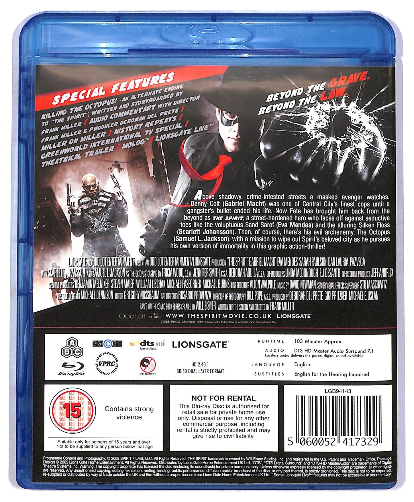 EBOND The Spirit ( UK Version ) BLURAY BLURAY D777244