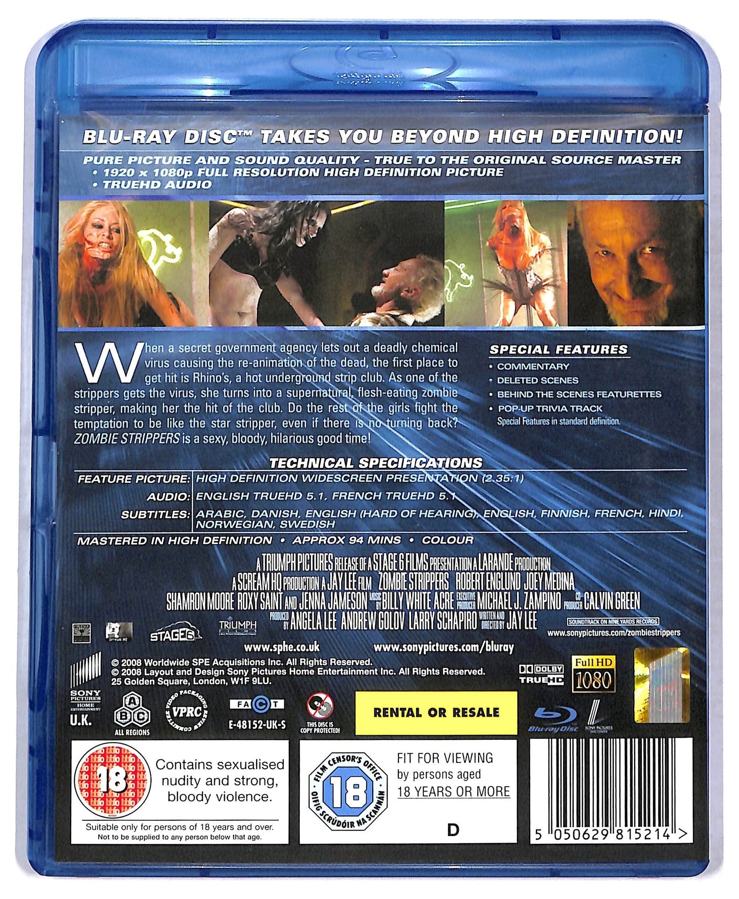 EBOND Zombie Stripper ( UK Version ) BLURAY BLURAY D777248