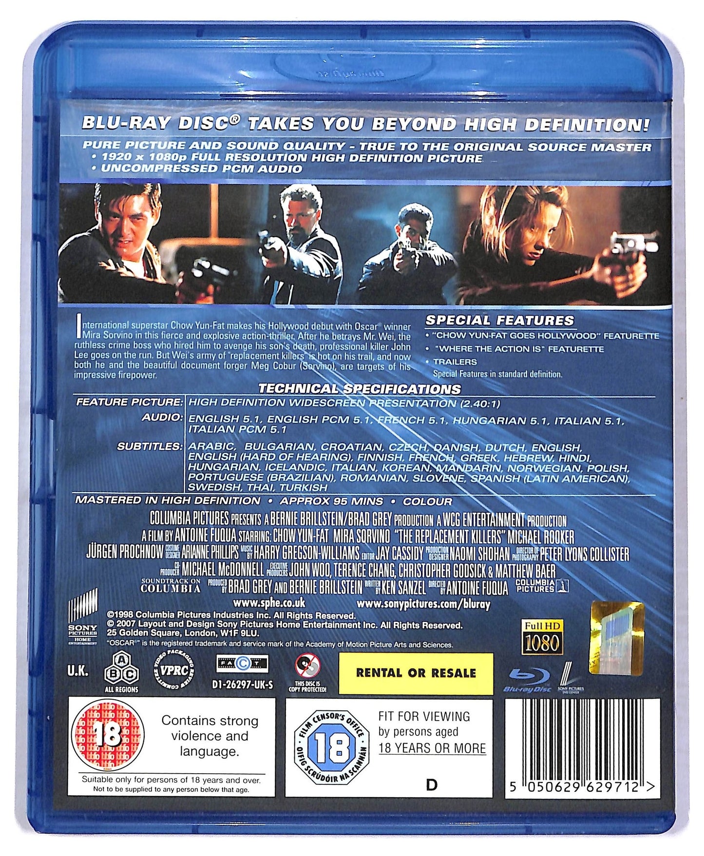 EBOND The Replacement Killers ( UK Version ) BLURAY BLURAY D777261