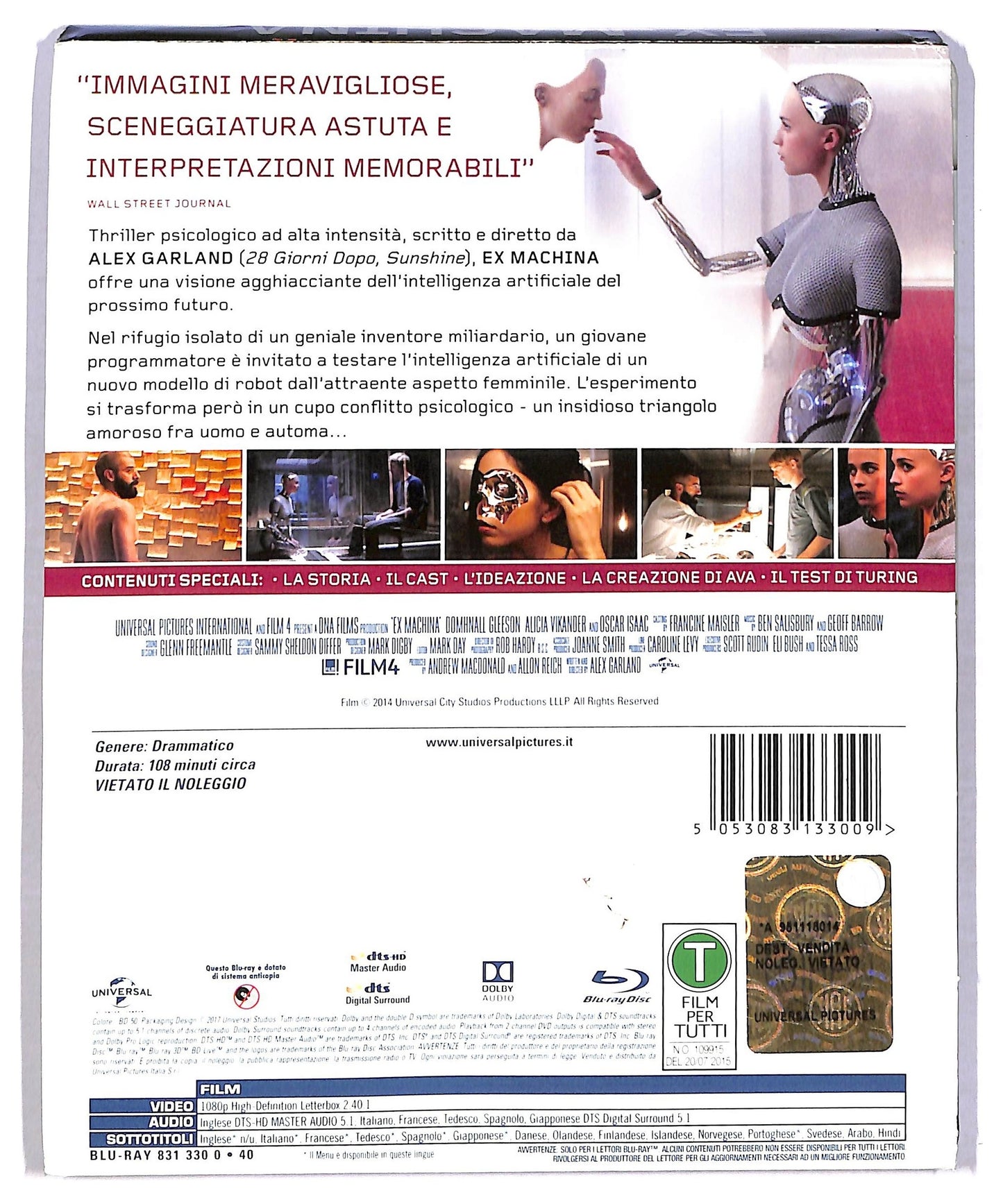 EBOND Ex Machina Exclusive Sleebook Edition BLURAY DVD D777322