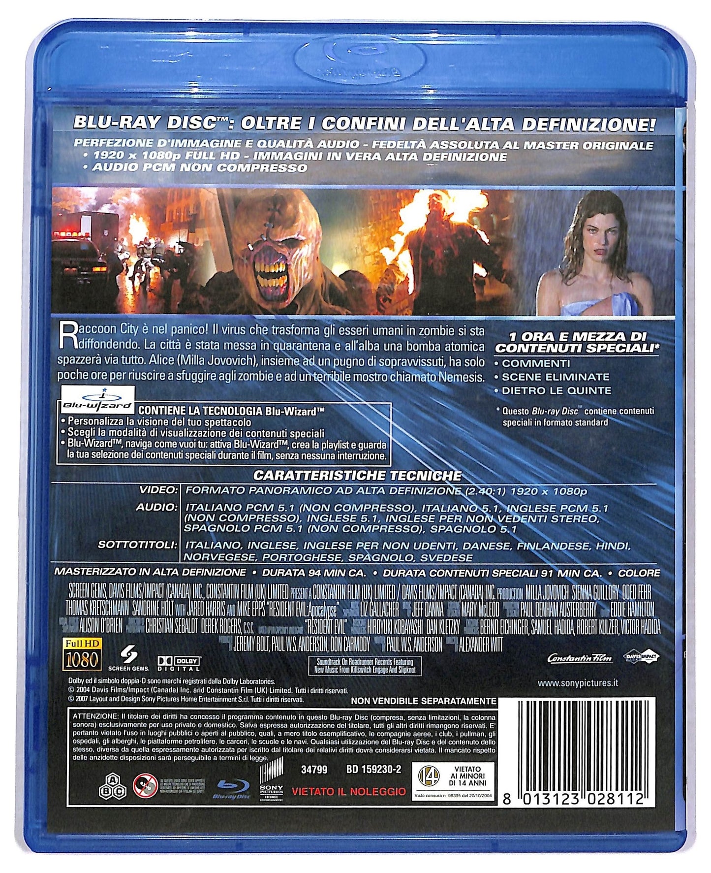 EBOND Resident Evil: Apocalypse BLURAY D777419