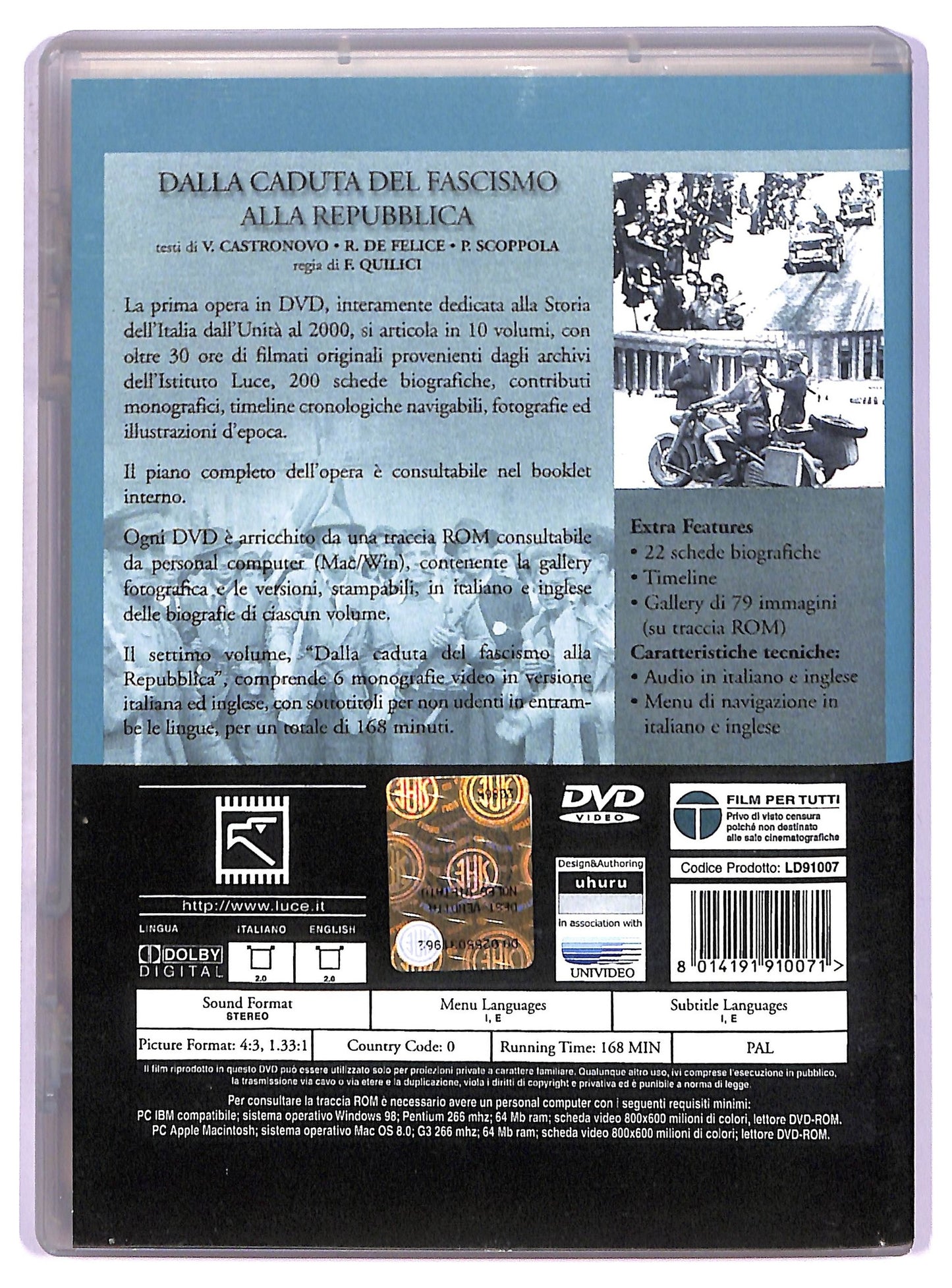 EBOND Storiad'italia volume 7 - dalla caduta del fascismo alla repubblica DVD D777537