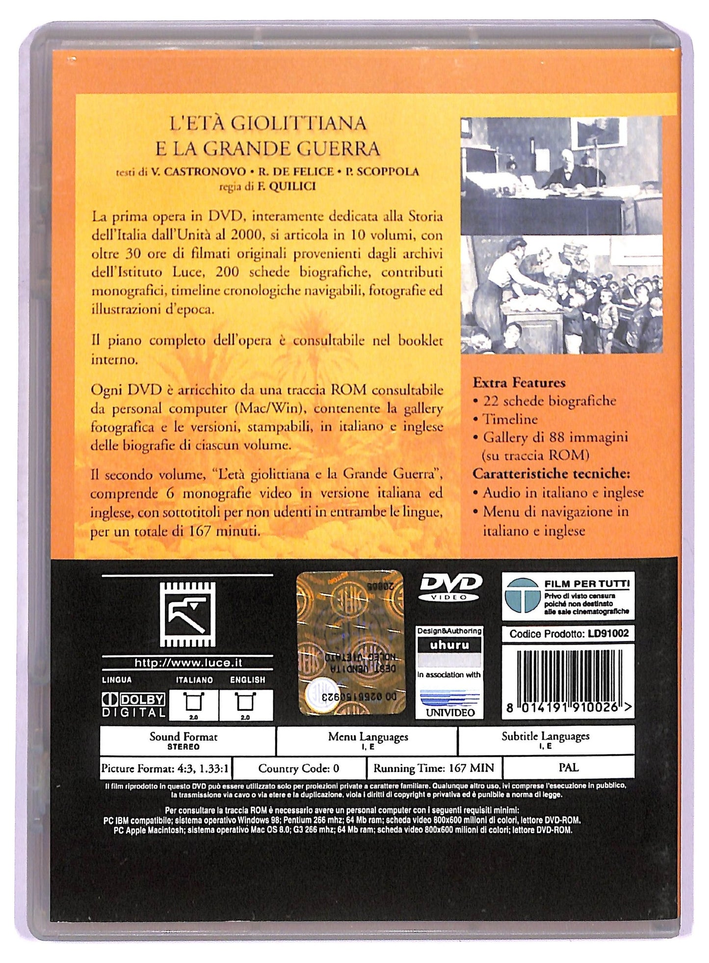 EBOND Storia d'Italia vol 2 - L'eta Giolittiana e la grande guerra DVD D777601